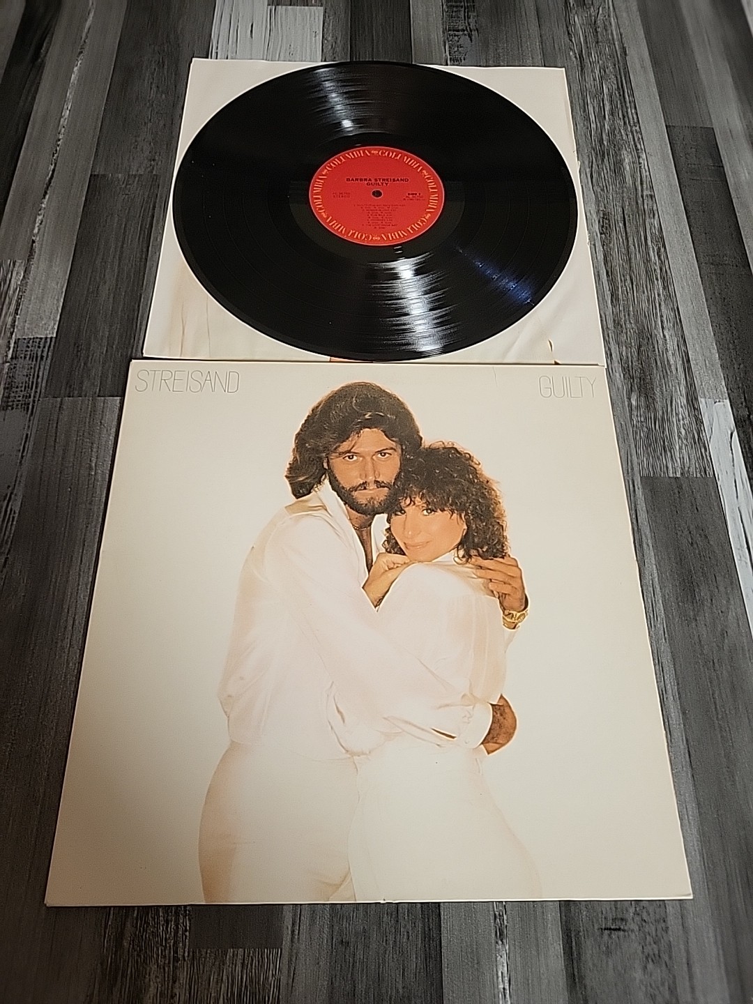 Barbra Streisand Barry Gibb – Guilty Vintage LP Vinyl Record 1980 Record