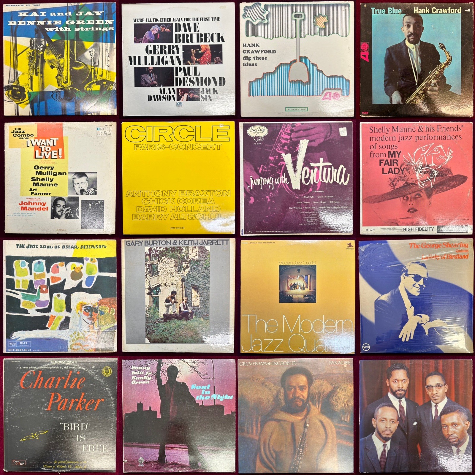 Curated Vintage Jazz Vinyl Record Mystery Box – 4 Albums Various Titles & Labels