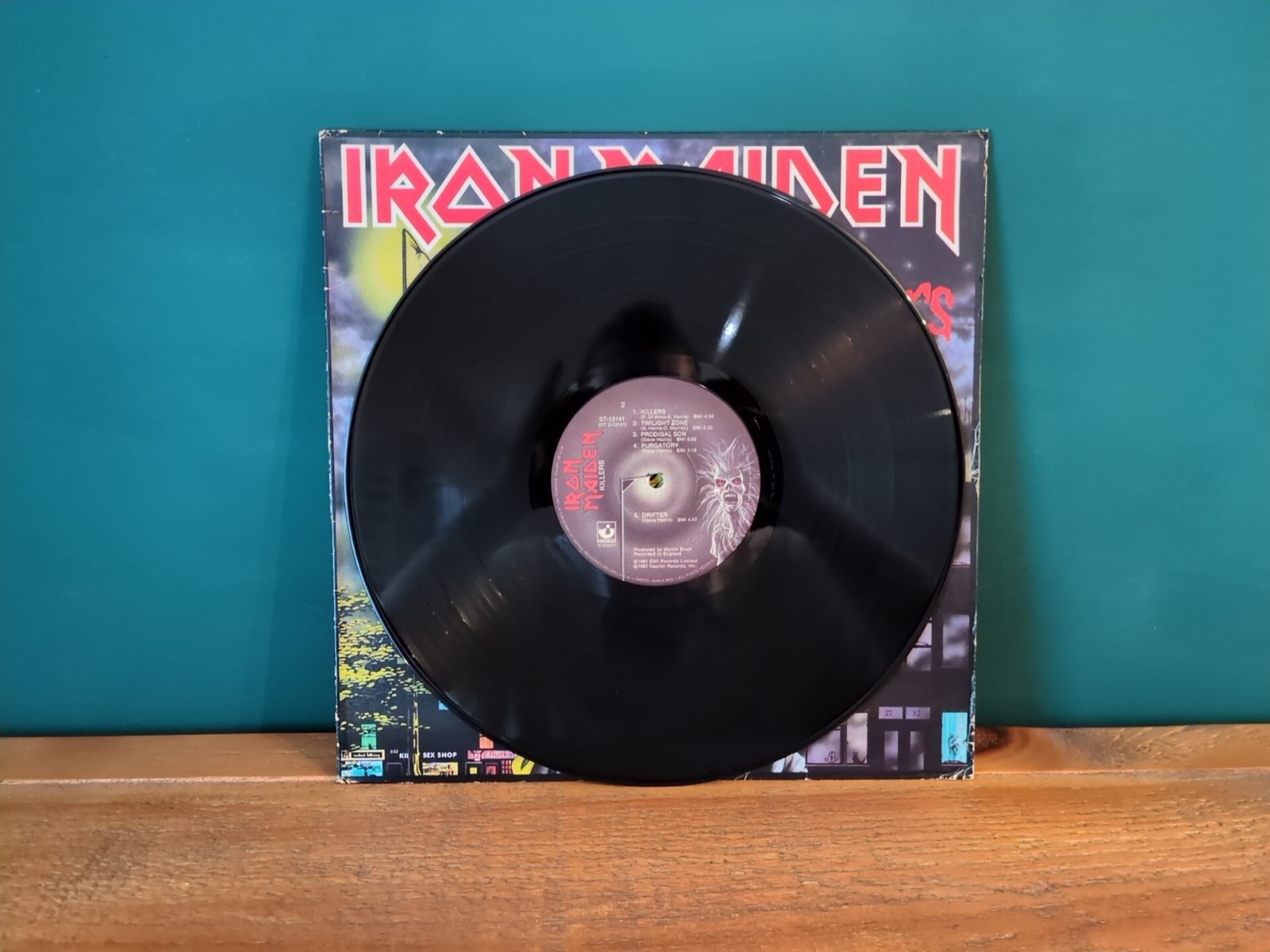 Iron Maiden Killers LP Vinyl Record 1981 Harvest ST-12141 1st Los Angeles Press