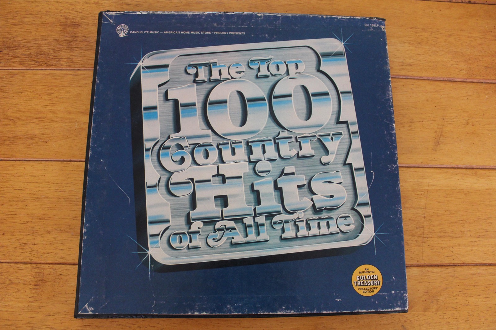 Vintage Top 100 Country Hits Of All Time 5LP Blue 12″ Box Set Candlelite