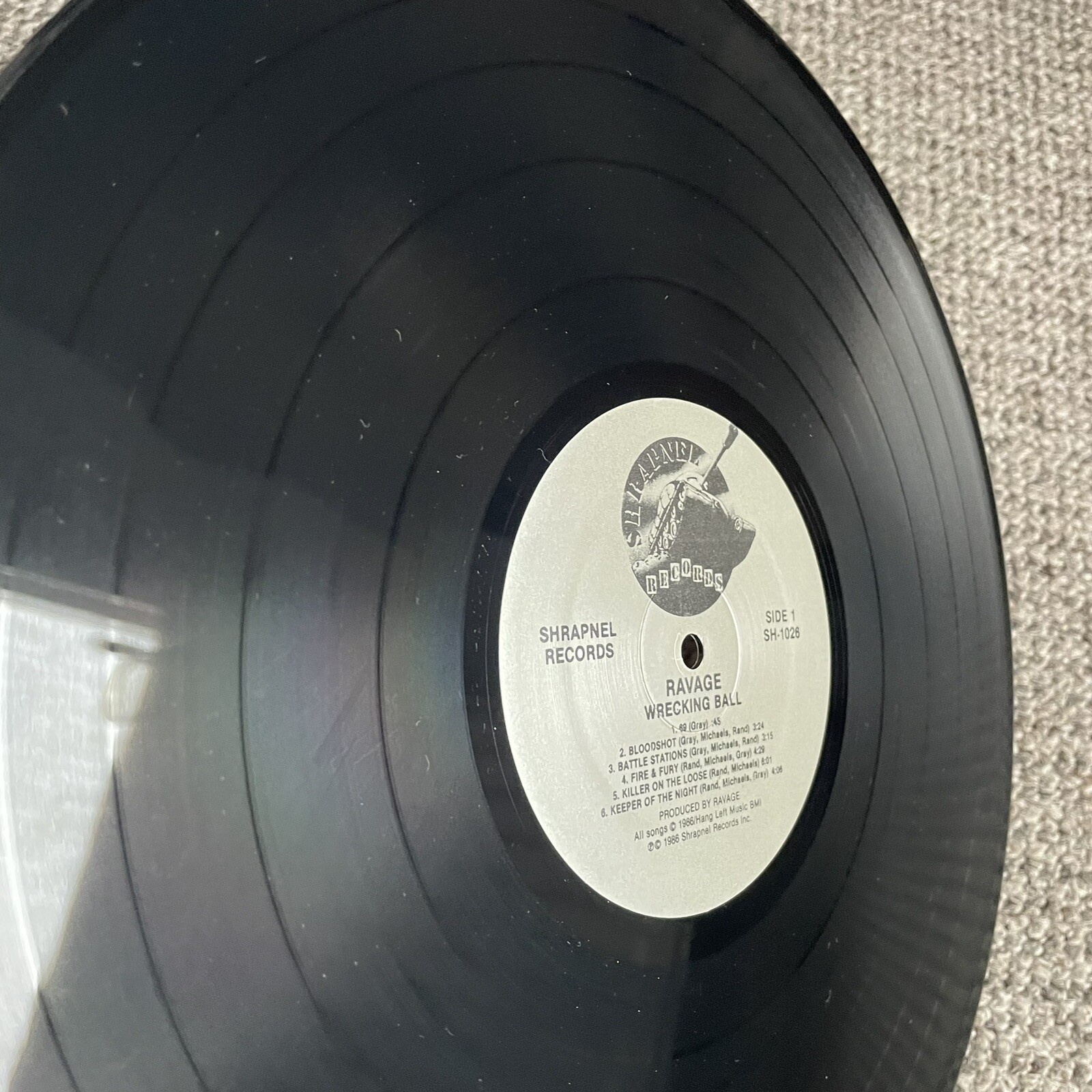 Ravage – Wrecking Ball Vinyl Record FIRST EU Pressing BLACK 1986