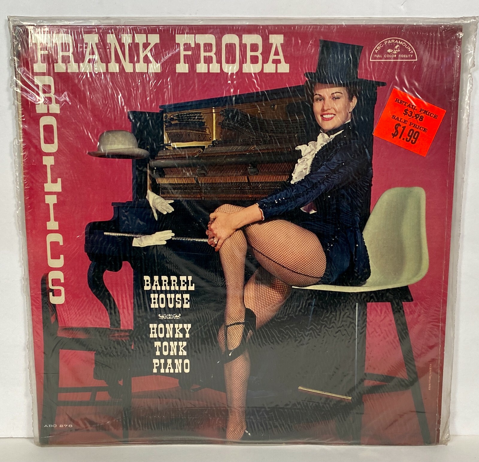 New/Sealed~ FRANK FROBA FROLICS Barrel House Honky-Tonk Piano ~ ABC-278 LP Mono