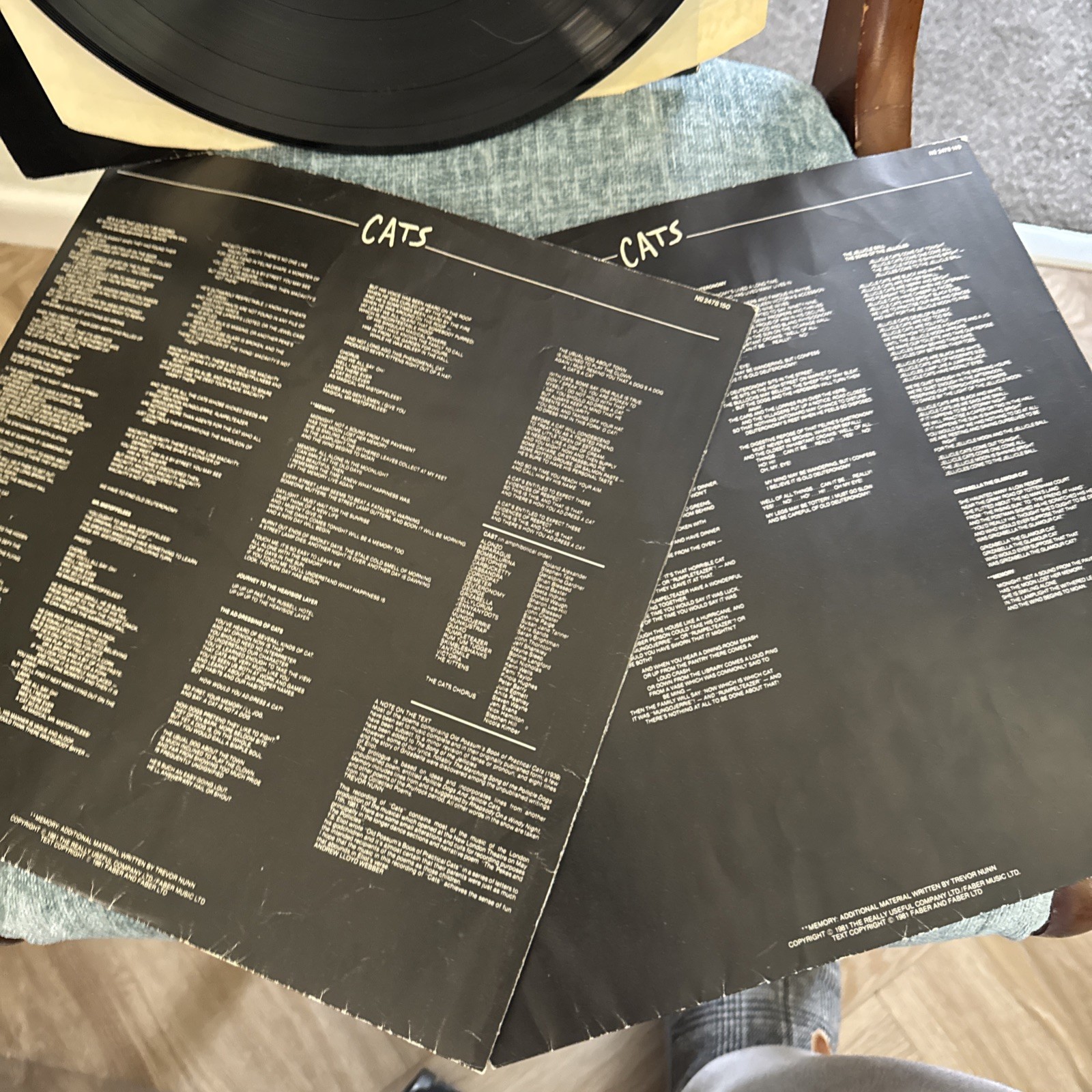 Andrew Lloyd Webber Cats 1981 Gatefold Double LP Vinyl Record CATx 001