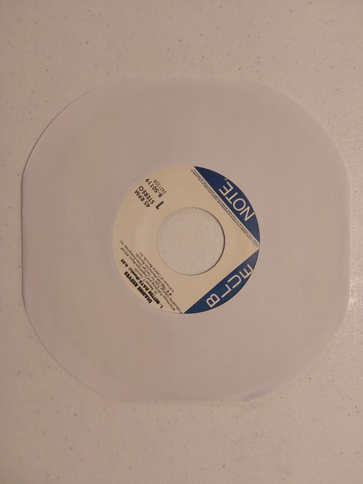 DIANNE REEVES~ BETTER DAYS REMIX~ THAT’S ALL~ 7″~ 45 RPM ~ BLUE NOTE ~ Vinyl
