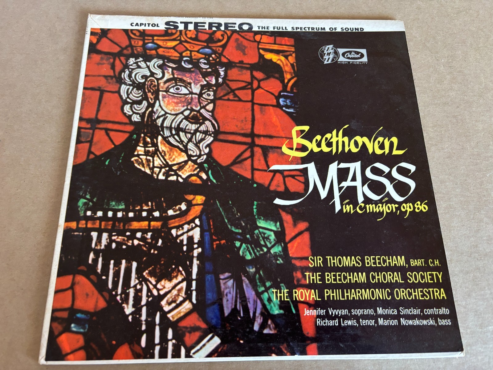 Beethoven Mass in C Major Beecham Choral Society London Philharmonic Capitol LP