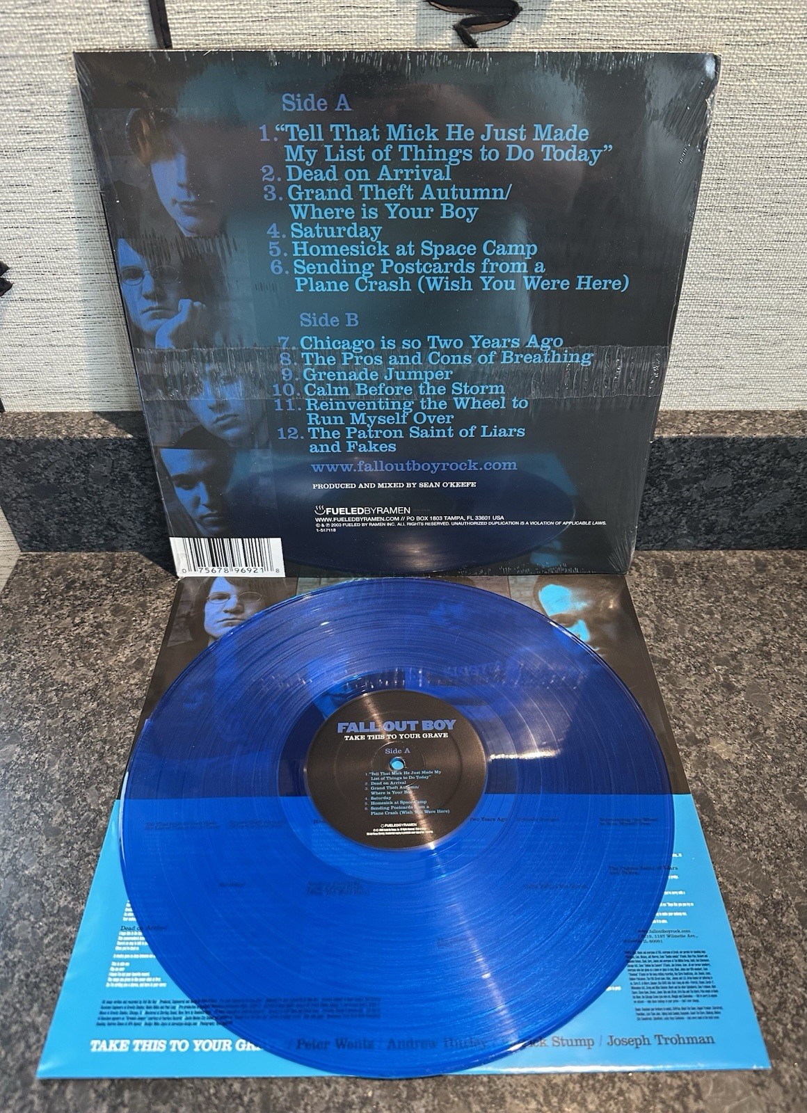 Fall Out Boy Take This To Your Grave Vinyl Translucent Blue 2009 in Shrink Hype