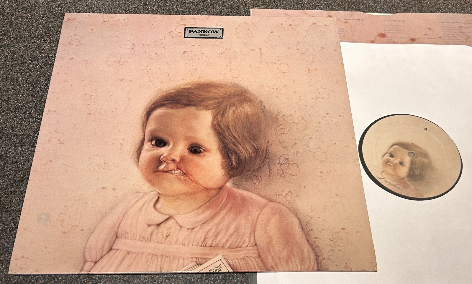 PANKOW-GISELA-1989 LD VINYL LP+LYRIC INNER-ITALIAN EBM-ADRIAN SHERWOOD (NM/M-)