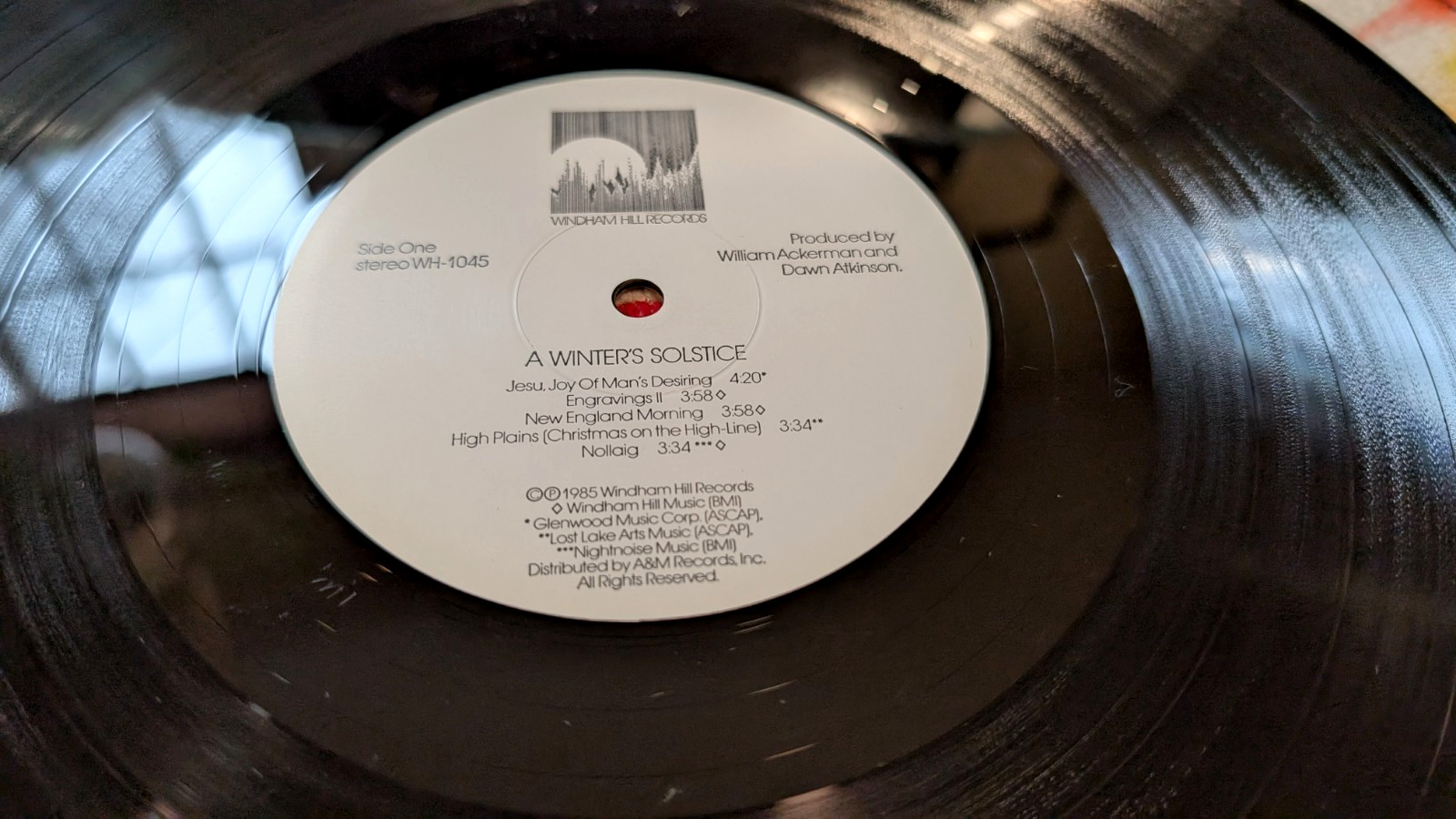Windham Hill Artists – A Winter’s Solstice LP 1985 Windham Hill WH-1045 NM/EX