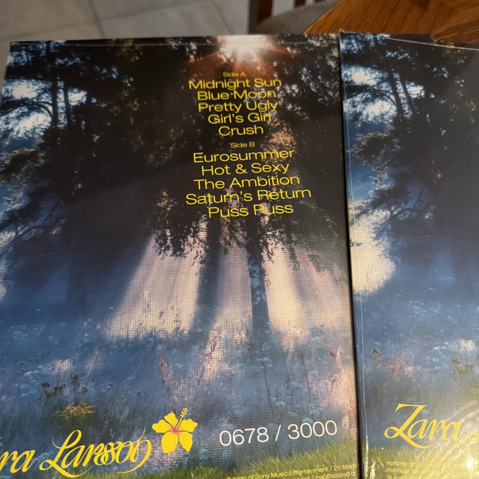 Zara Larsson – Midnight Sun Yellow Marble VV Vertigo Exclusive Vinyl LP /3000 X2
