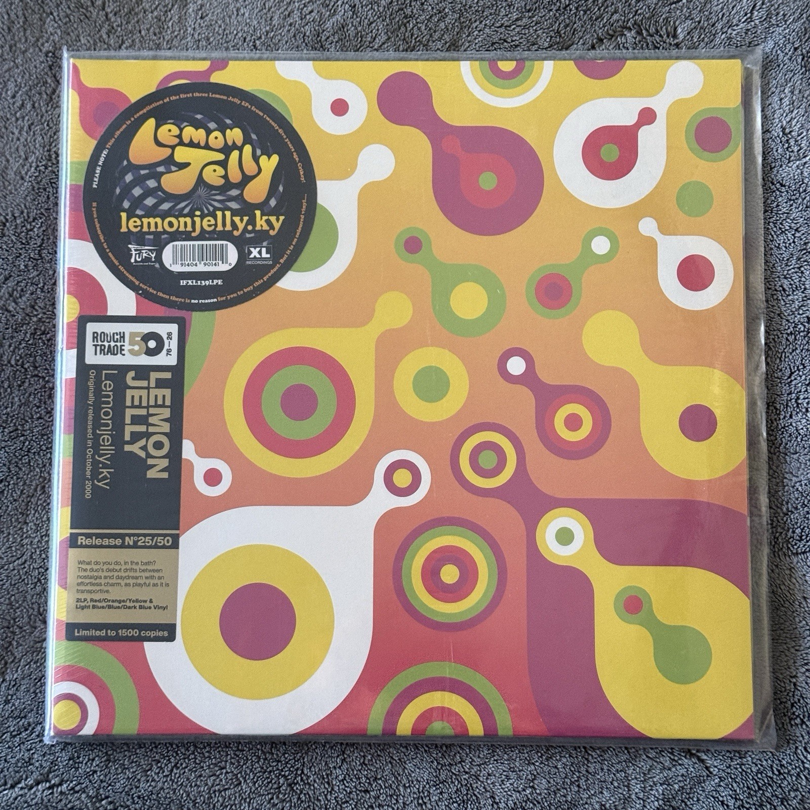 IN HAND Lemon Jelly Lemonjelly.ky 2 LP Multi Coloured Vinyl Rough Trade