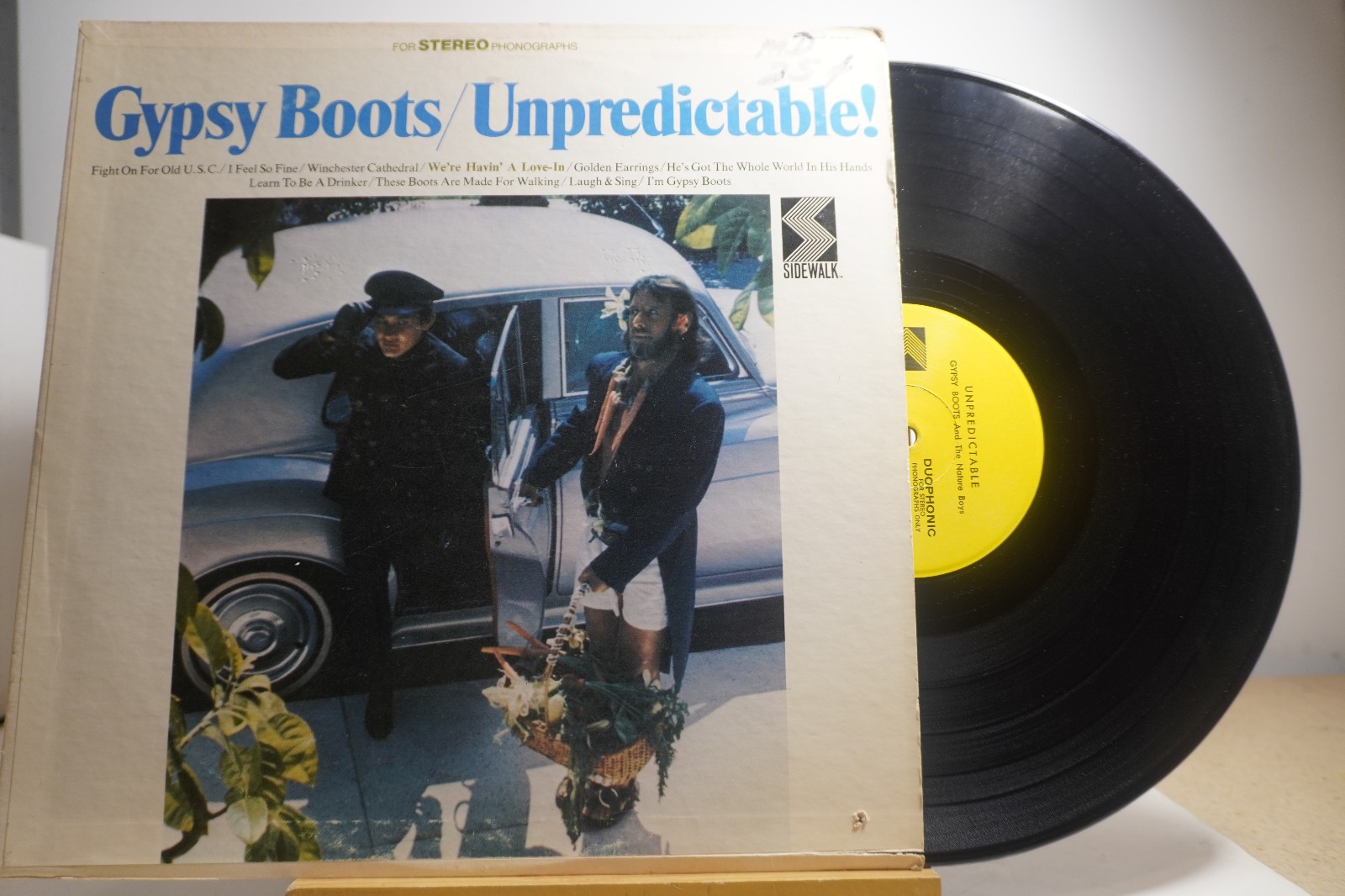 Gypsy Boots And The Nature Boys Rock LP Unpredictable on Sidewalk