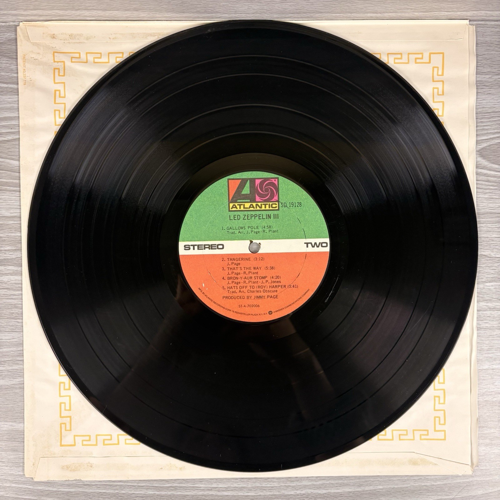 LED ZEPPELIN III LP – PRESSWELL Gatefold/Pinwheel ‘So Mote Be It’ in MATRIX