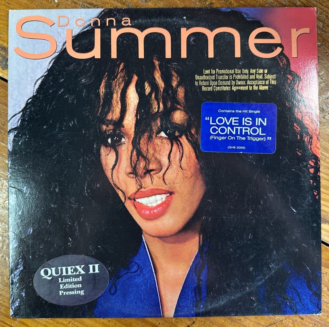Donna Summer Original Promo Quiex II Audiophile 1982 Geffen GHS 2005 Promotional