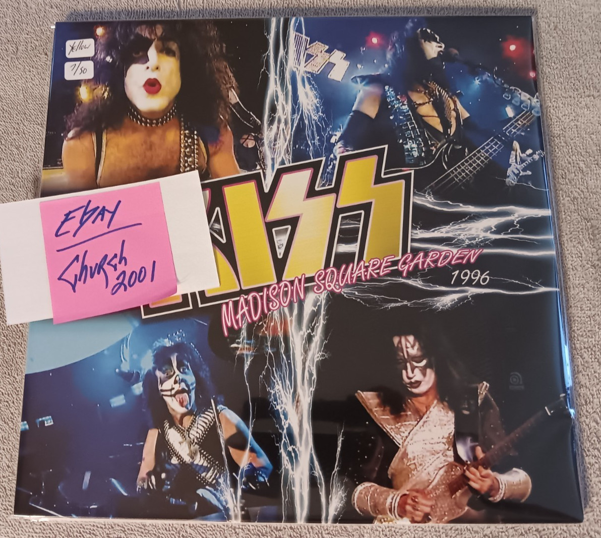 KISS Live Import 2 Lp ‘MADISON SQUARE GARDEN 1996’ YELLOW Vinyl w/Poster