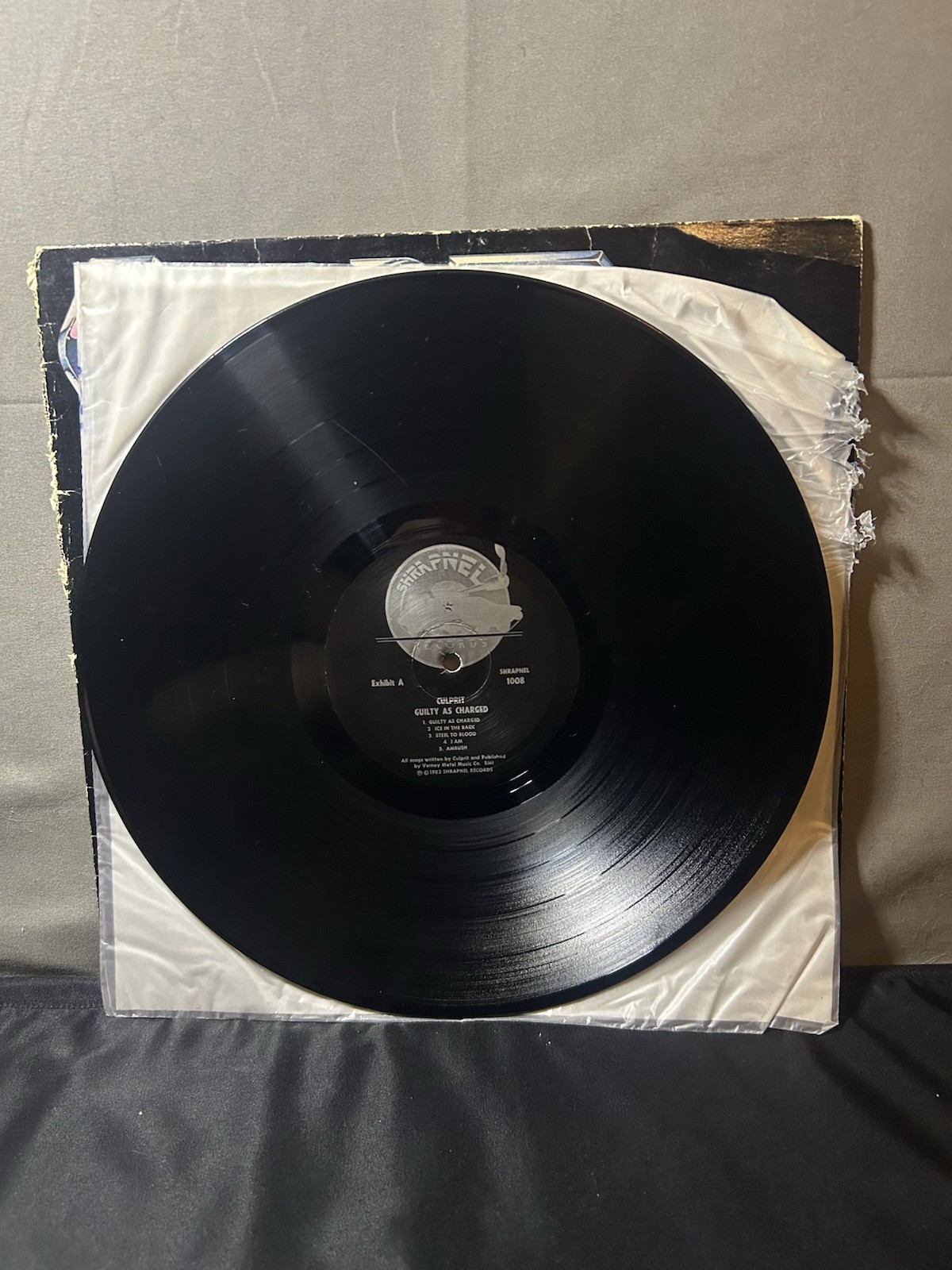 Culprit – Guilty As Charged – SHRAPNEL 1008 US 1983 – RARE VINYL LP. VG