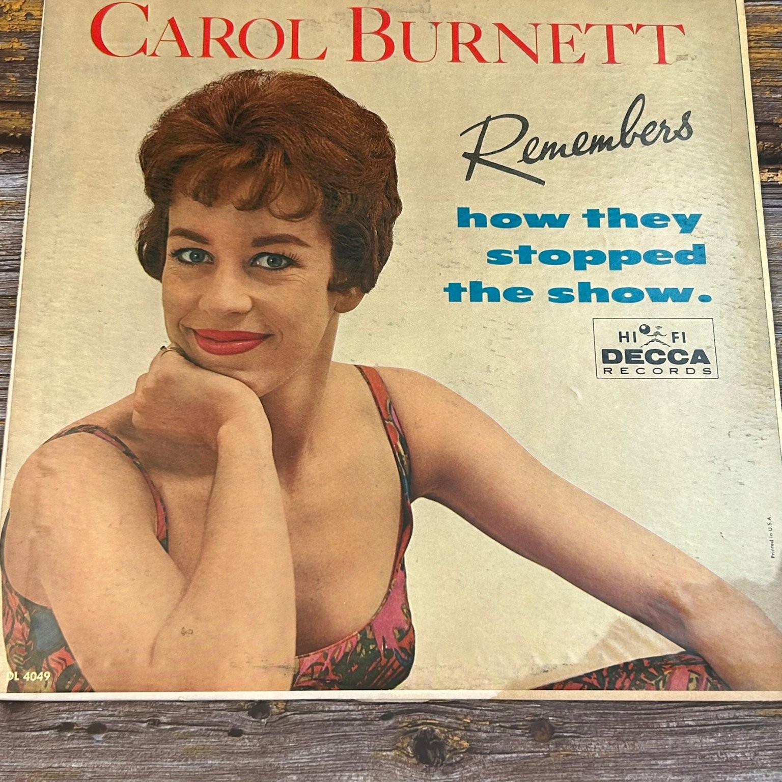 Carol Burnett – Remembers LP 1960 Decca Hi-Fi Comedy Spoken Word 33 RPM