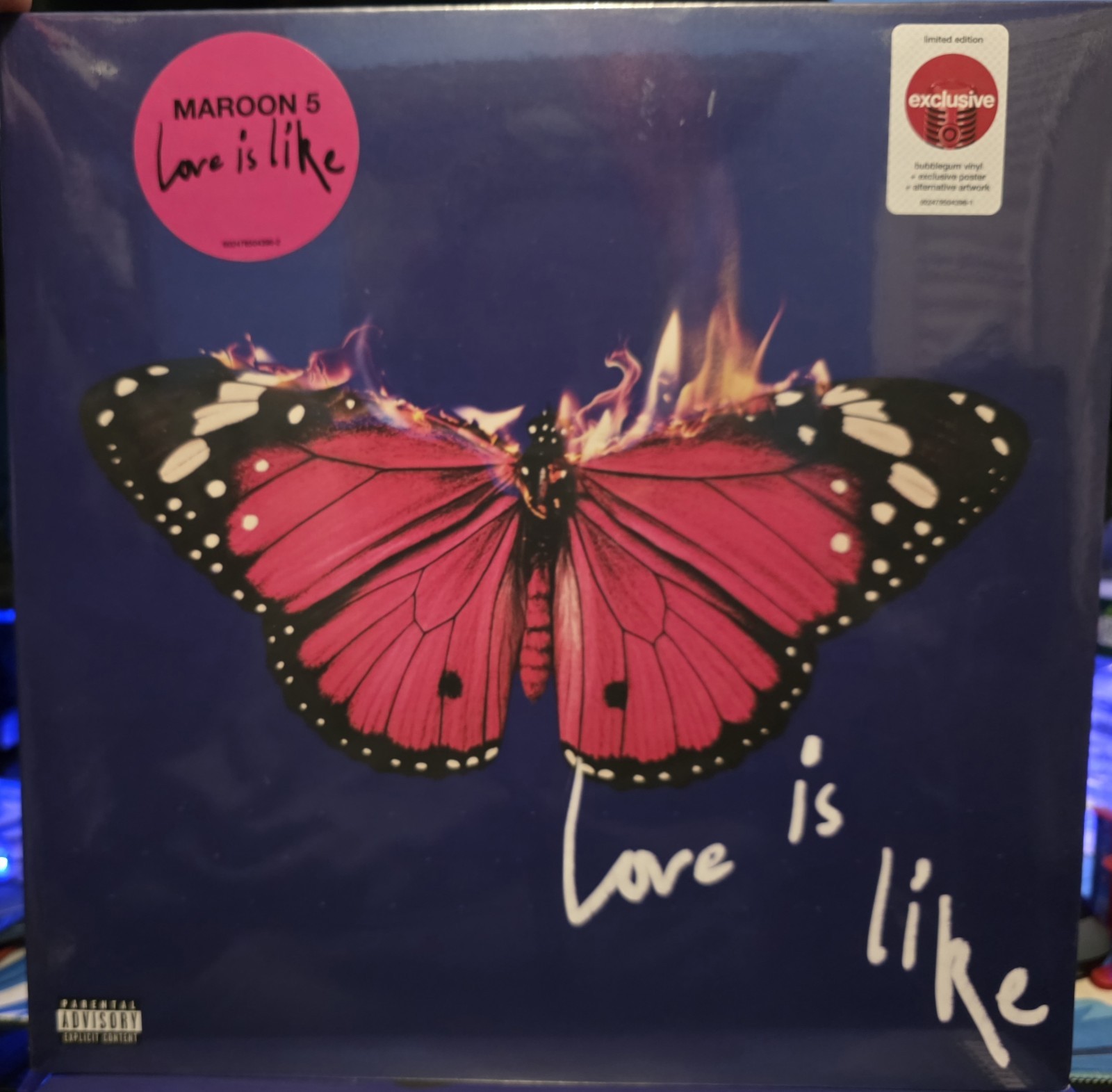 Maroon 5 – LOVE IS LIKE Limited Bubblegum Pink Colored Vinyl LP + Poster SEALED
