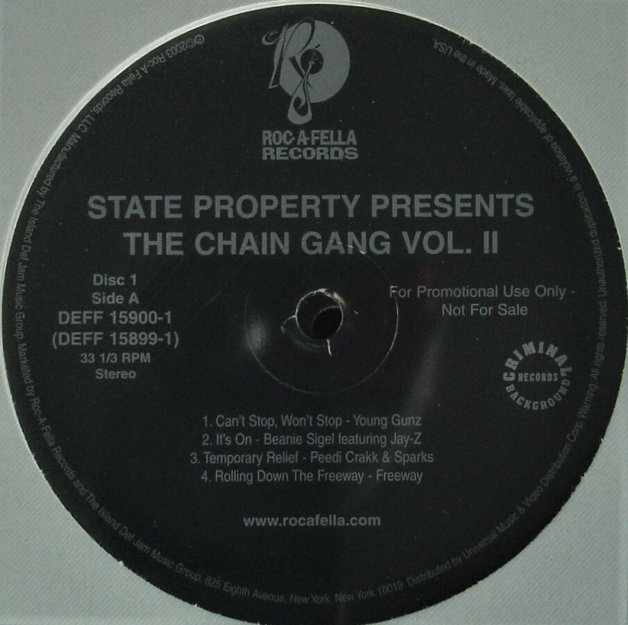 STATE PROPERTY “STATE PROPERTY” 2002 2X VINYL LP PROMO ALBUM CLEAN HTF *SEALED*