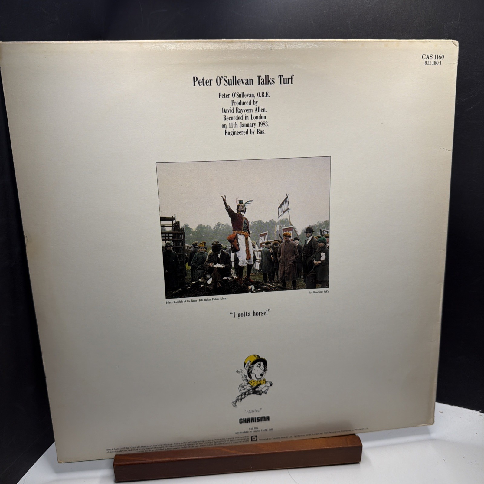 Peter O’Sullevan – Peter O’Sullevan Talks Turf – 1983 Charisma – EXCELLENT