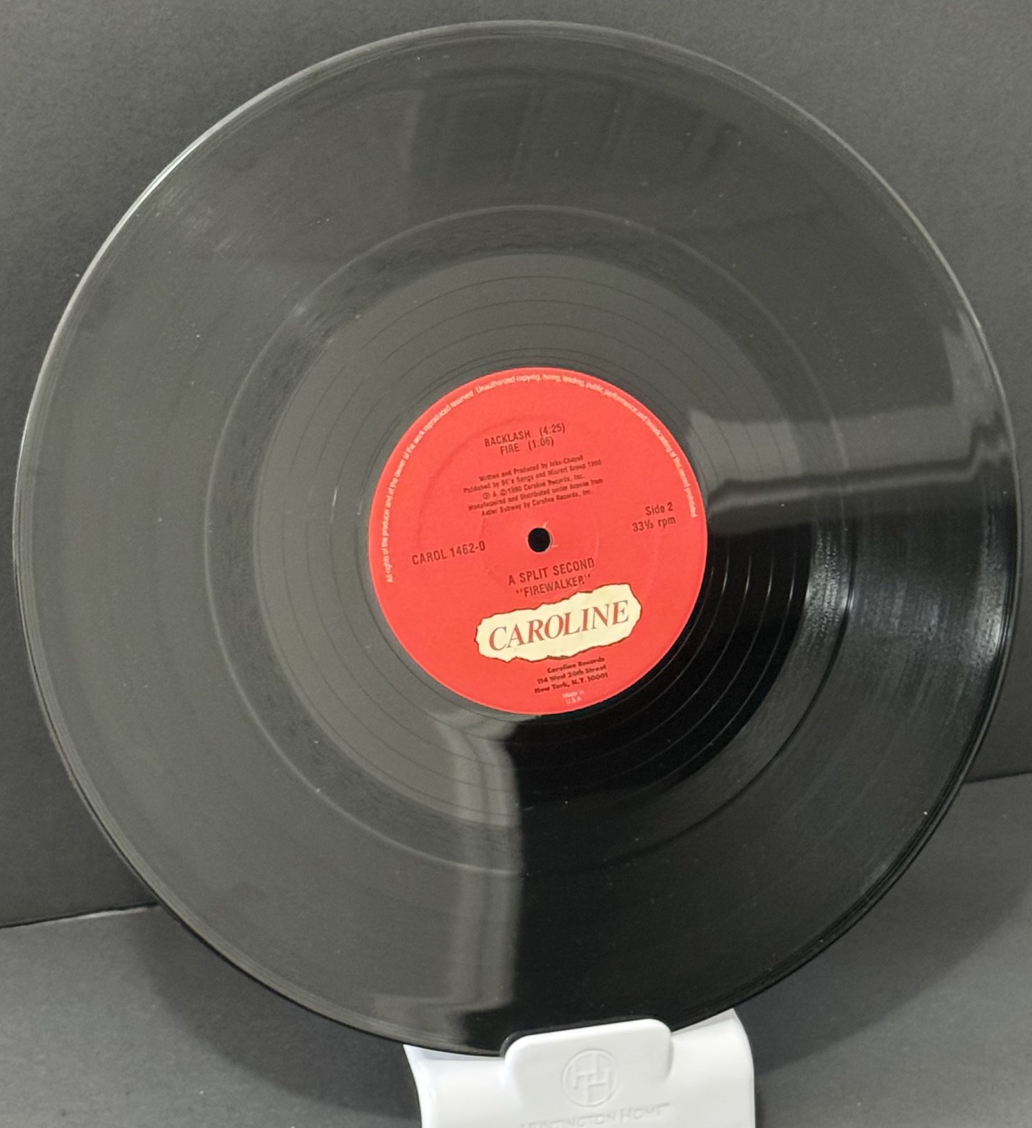 A Split-Second – Firewalker 12″ VG+/G+ 1990 Caroline Industrial EBM Rave