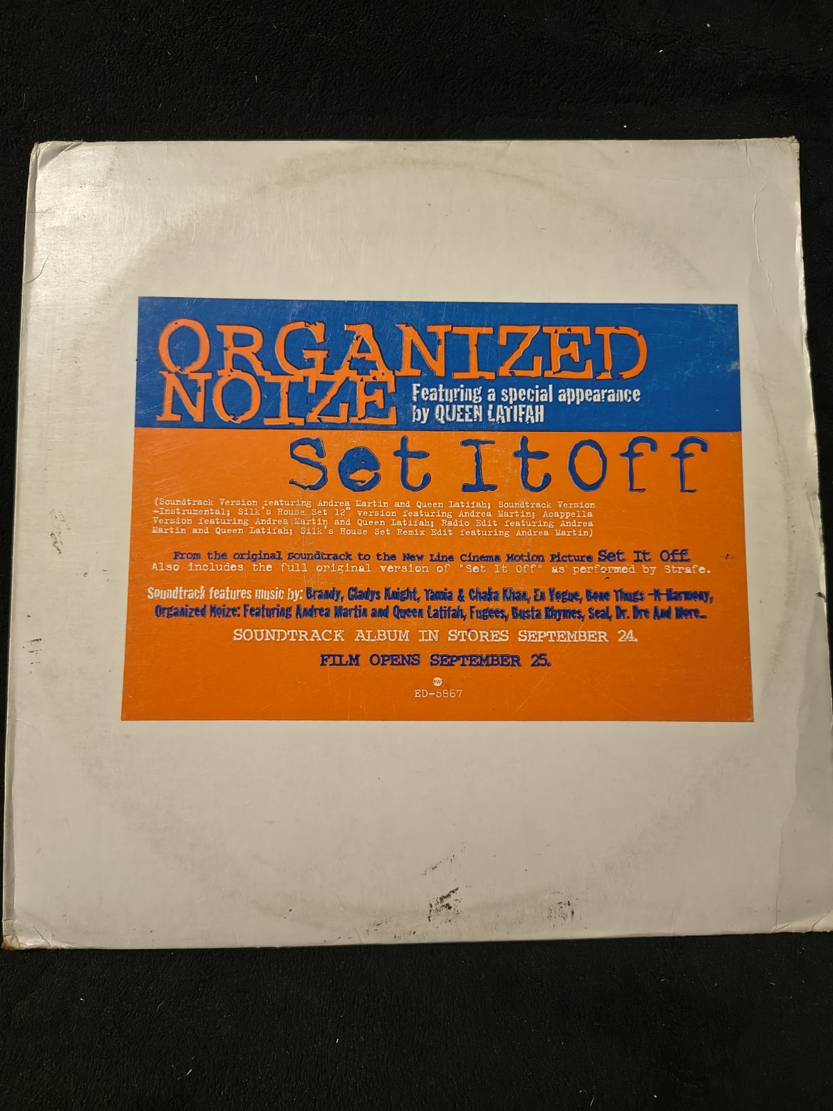 Organized Noize Set It Off 12” Hip-Hop Vinyl Queen Latifah Soundtrack