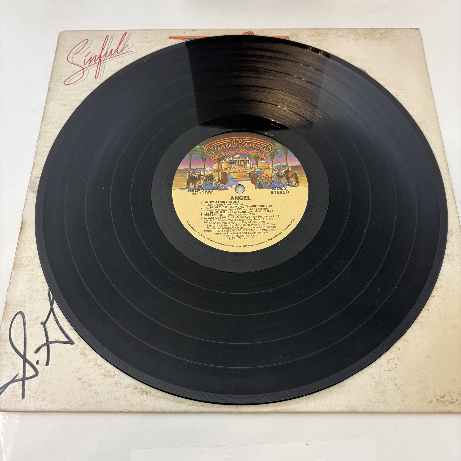 Angel – Sinful Vinyl LP Very Good Plus (VG+)/Good Plus (G+)