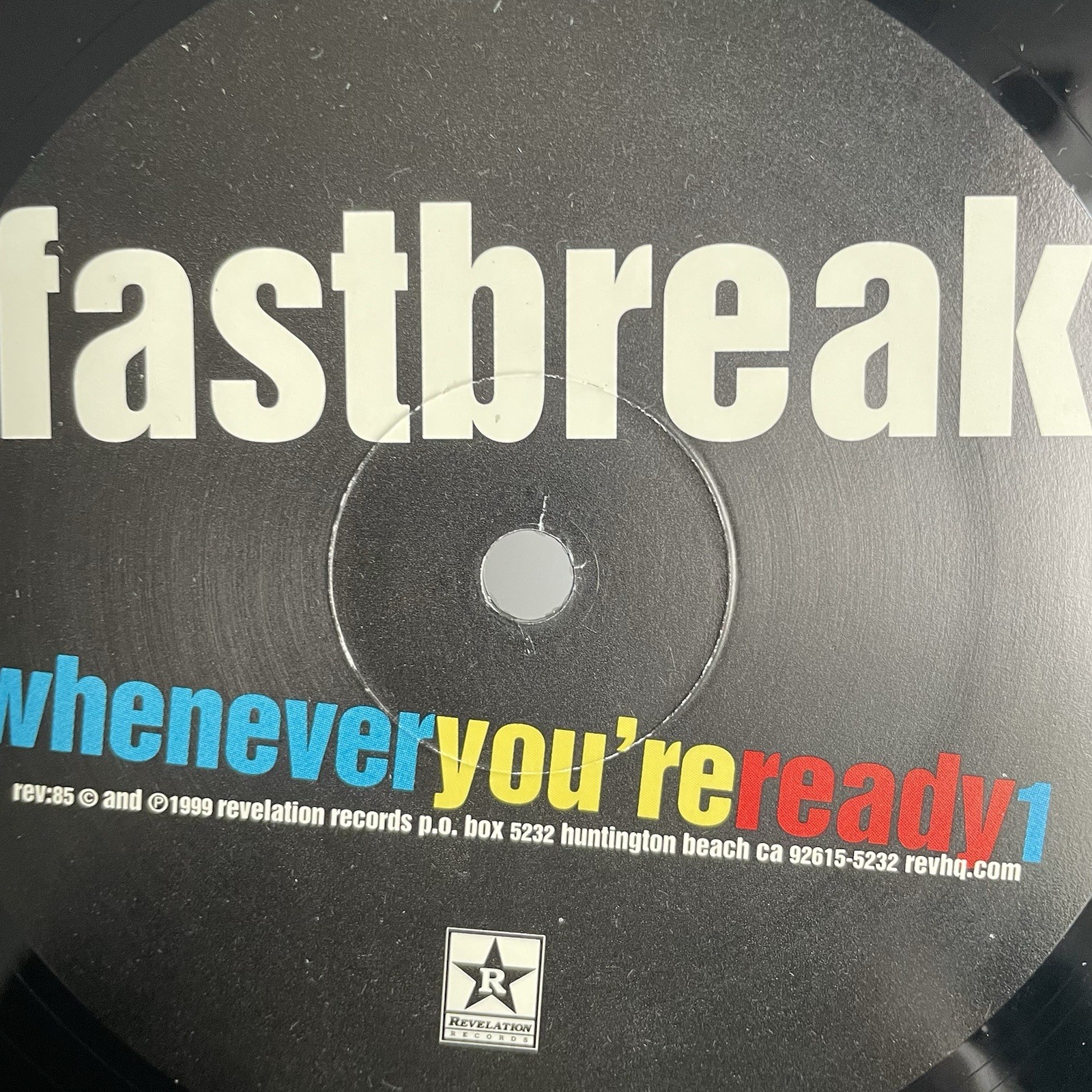 Fastbreak – Whenever You’re Ready Vinyl Record FIRST US Pressing BLACK 1999