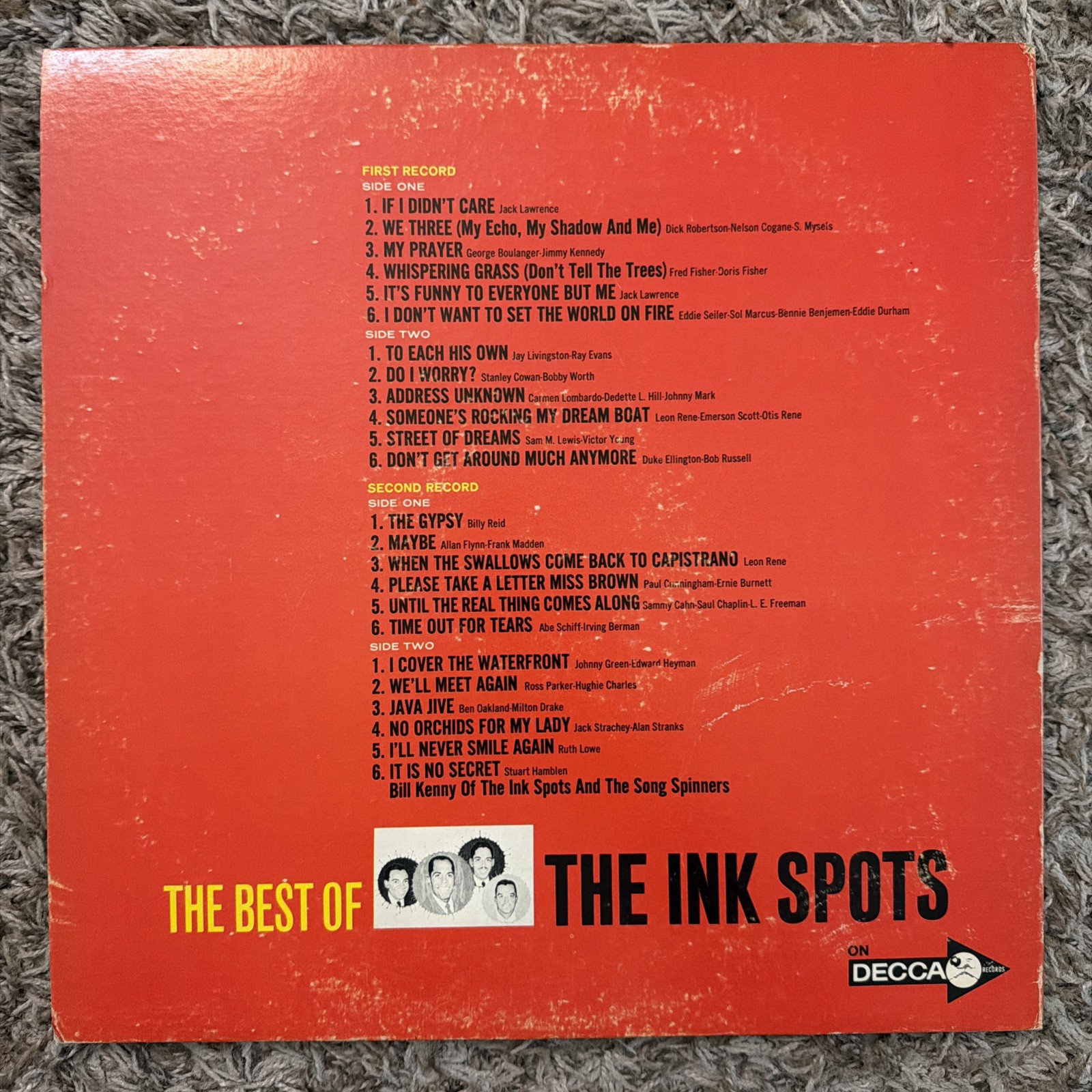 Decca Records The Best of The Ink Spots Vinyl 2 LP Stereo DXSB 7182 (pl47)