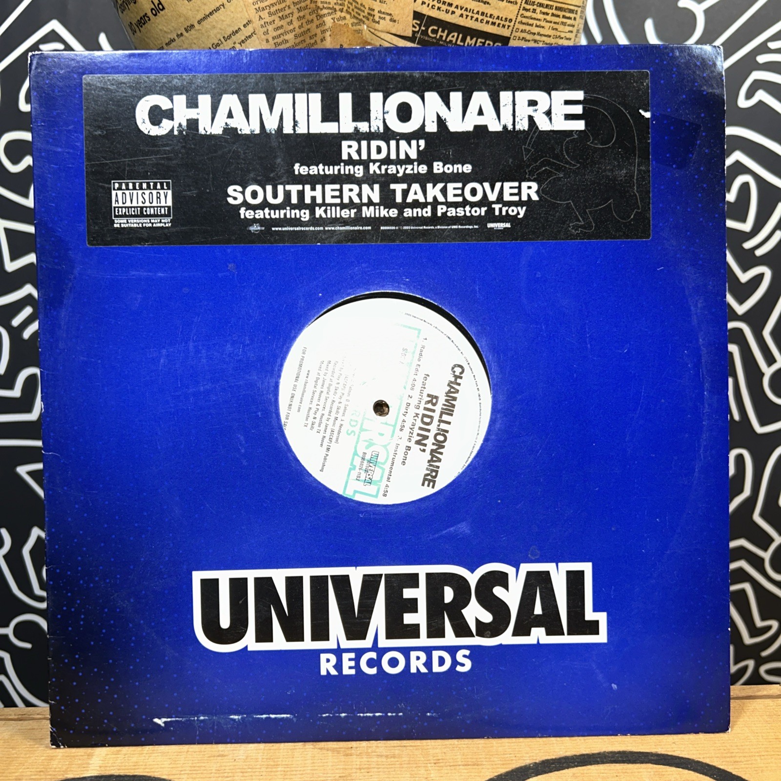 Chamillionaire Ridin 12″ Vinyl Krayzie Bone Southern Takeover Killer Mike Troy