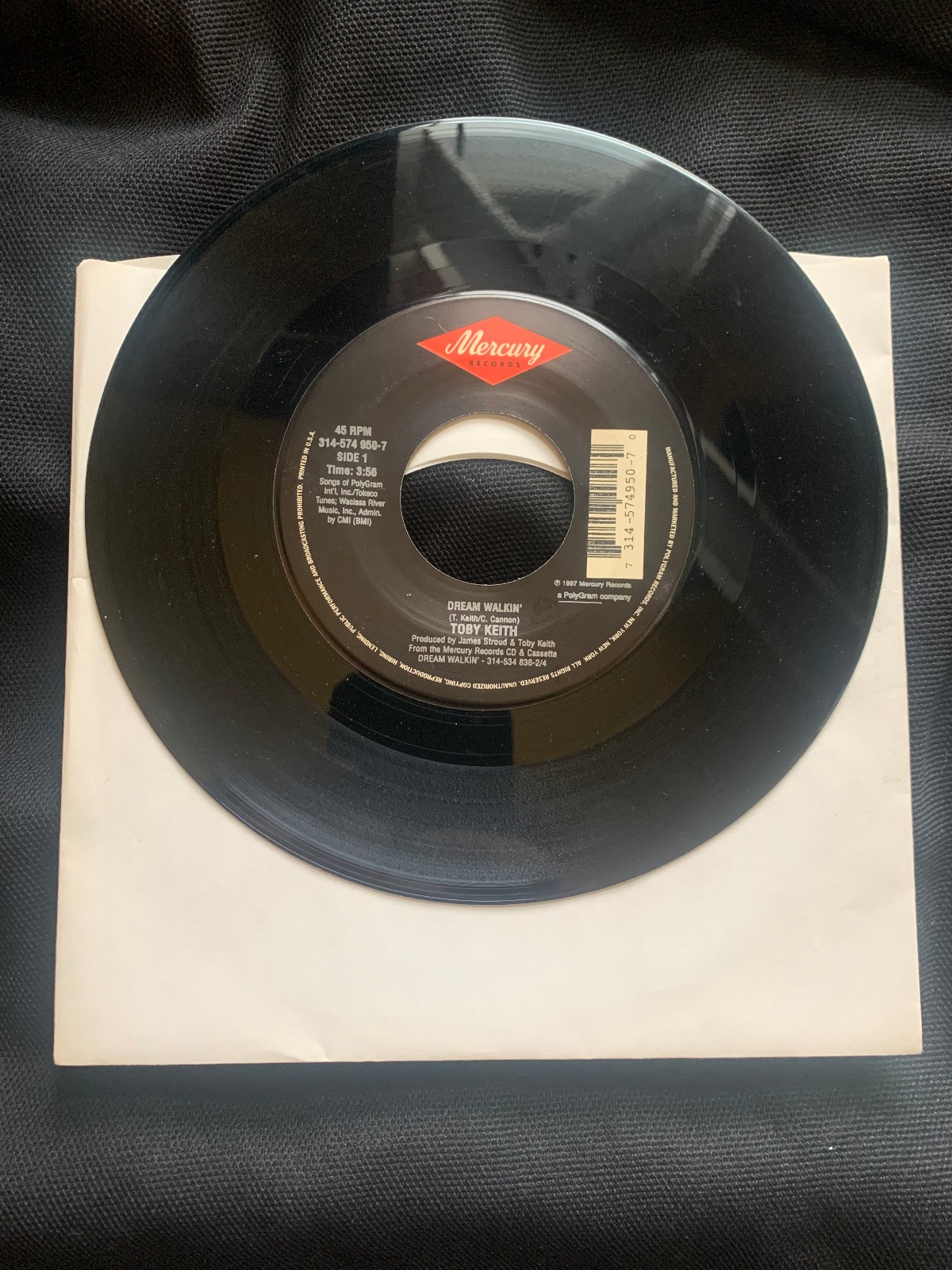 Toby Keith -Dream Walkin’/Strangers Again VG 45 7″ PLAY TESTED!
