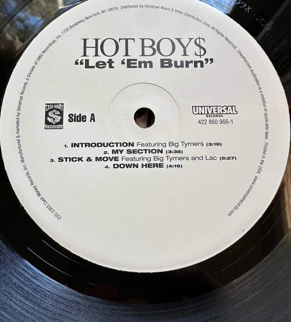 Hot Boys – Let ‘Em Burn (2LP, 2003, Lil Wayne, Turk, Juvenile, BG)