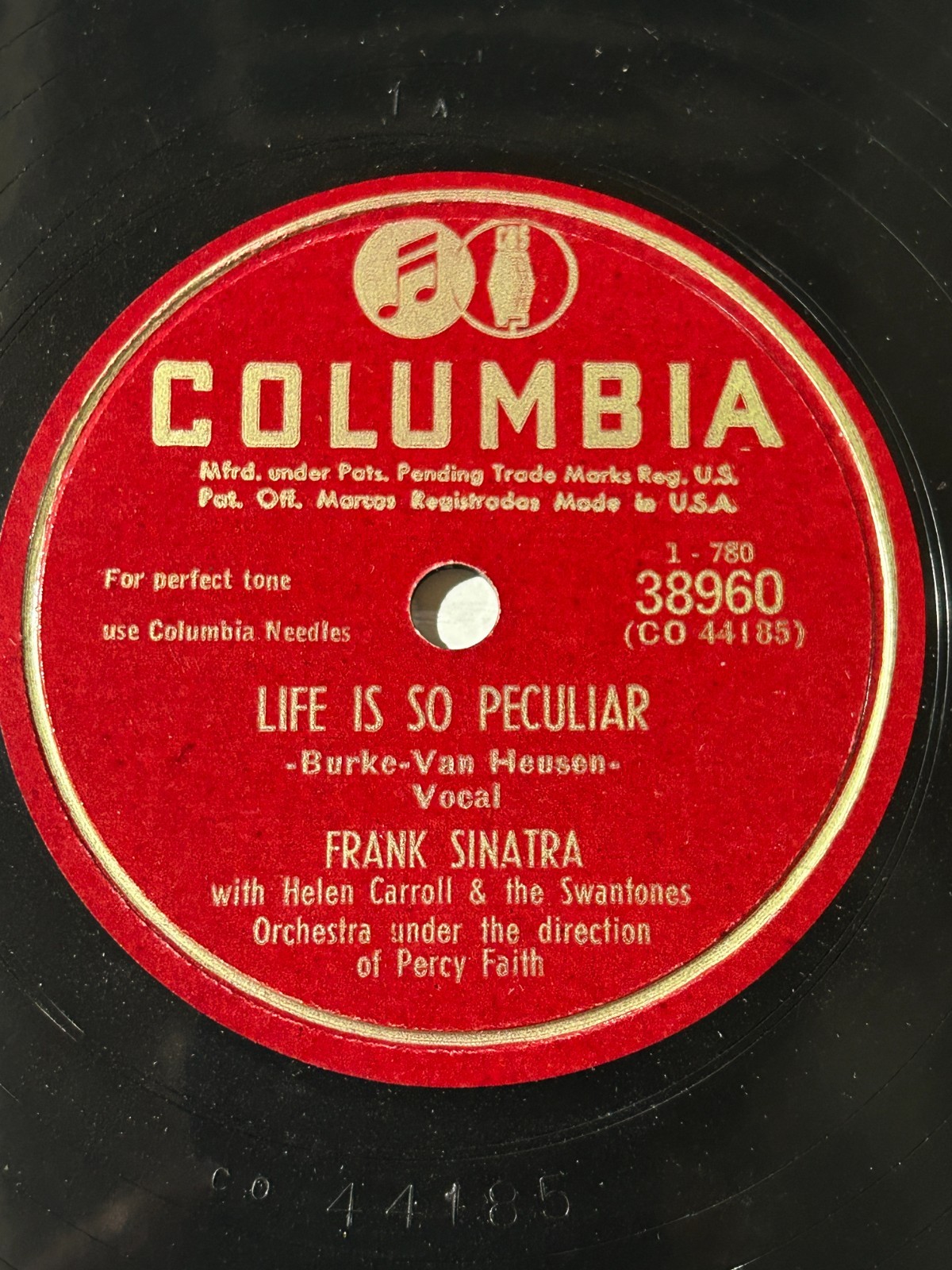 Frank Sinatra Columbia 78RPM – Life is So Peculiar / Dear Little Boy of Mine