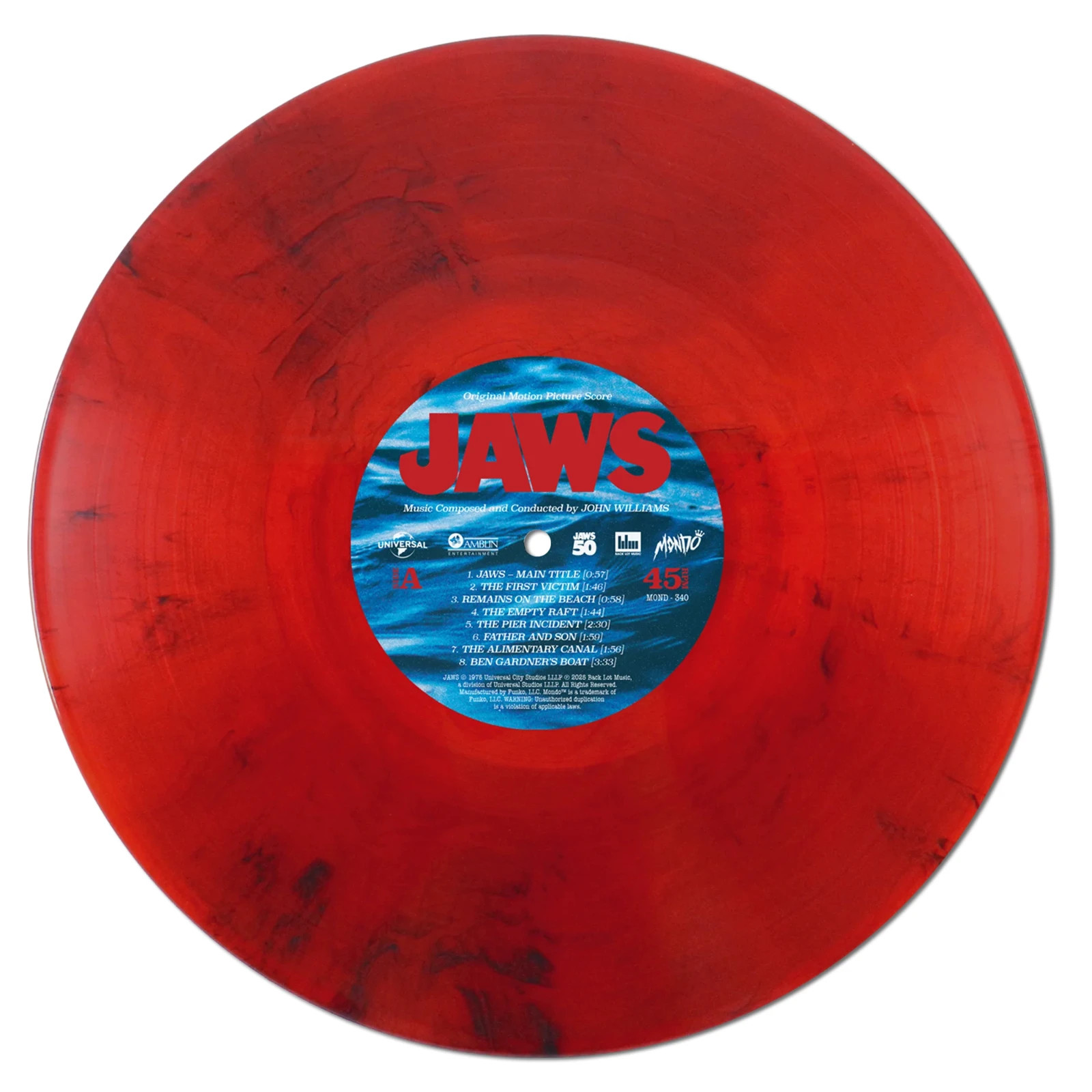 Mondo – Jaws 50 – Original Motion Picture Score – 2xLP Red & Blue Vinyl – NEW