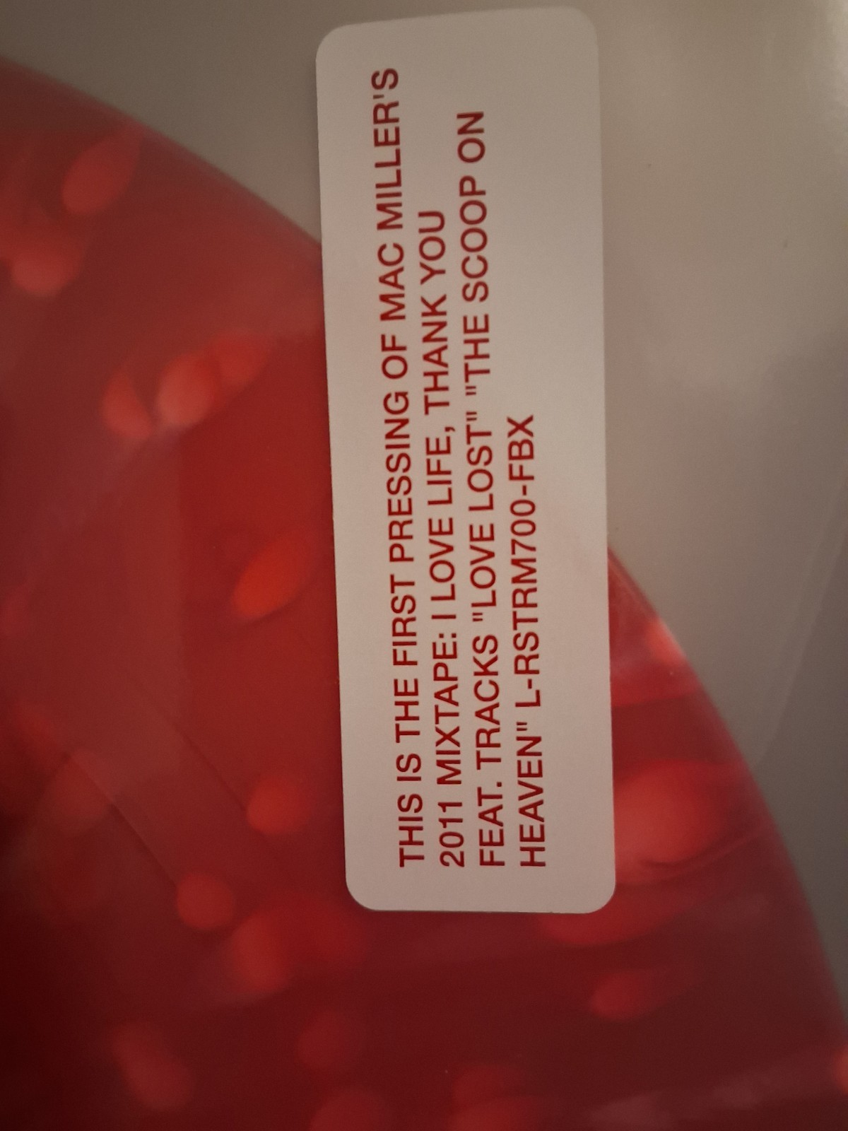 Mac Miller I Love Life, Thank You Exclusive Red and White Splatter Vinyl LP