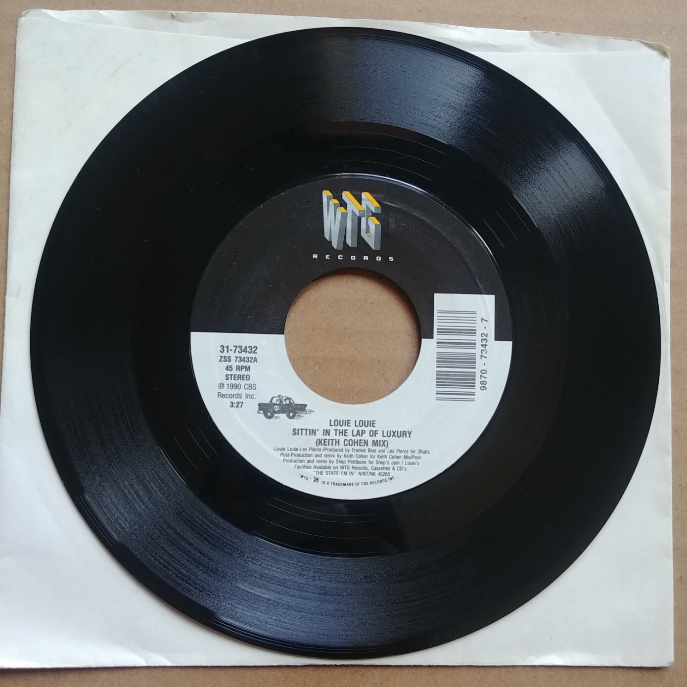 LOUIE LOUIE Sittin In The Lap Of Luxury 45 7″ HIP HOP ELECTRONIC Record Vinyl