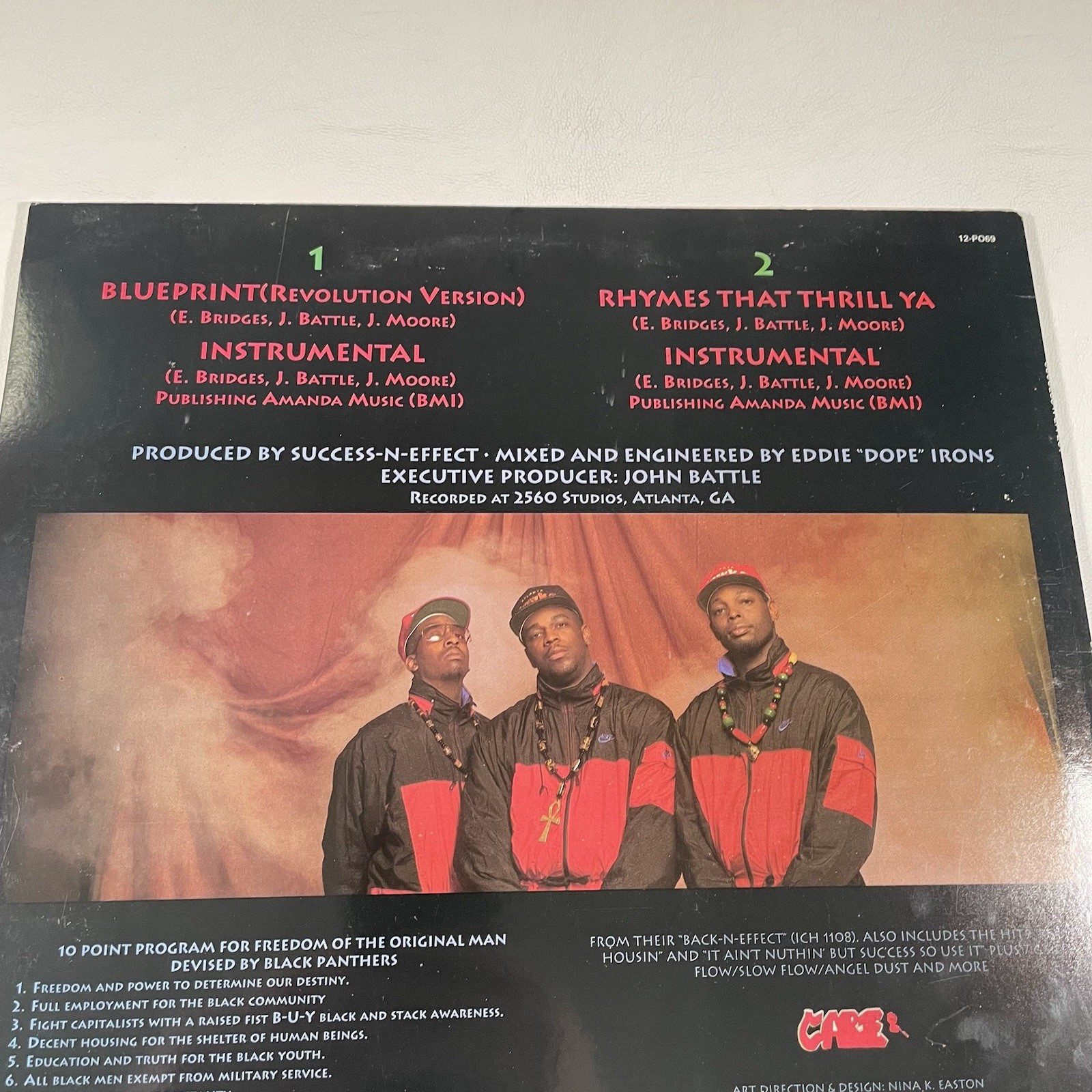 Vinyl Success N Effect Blueprint Single Hip Hop Rap Music 1991 12 In Umoja