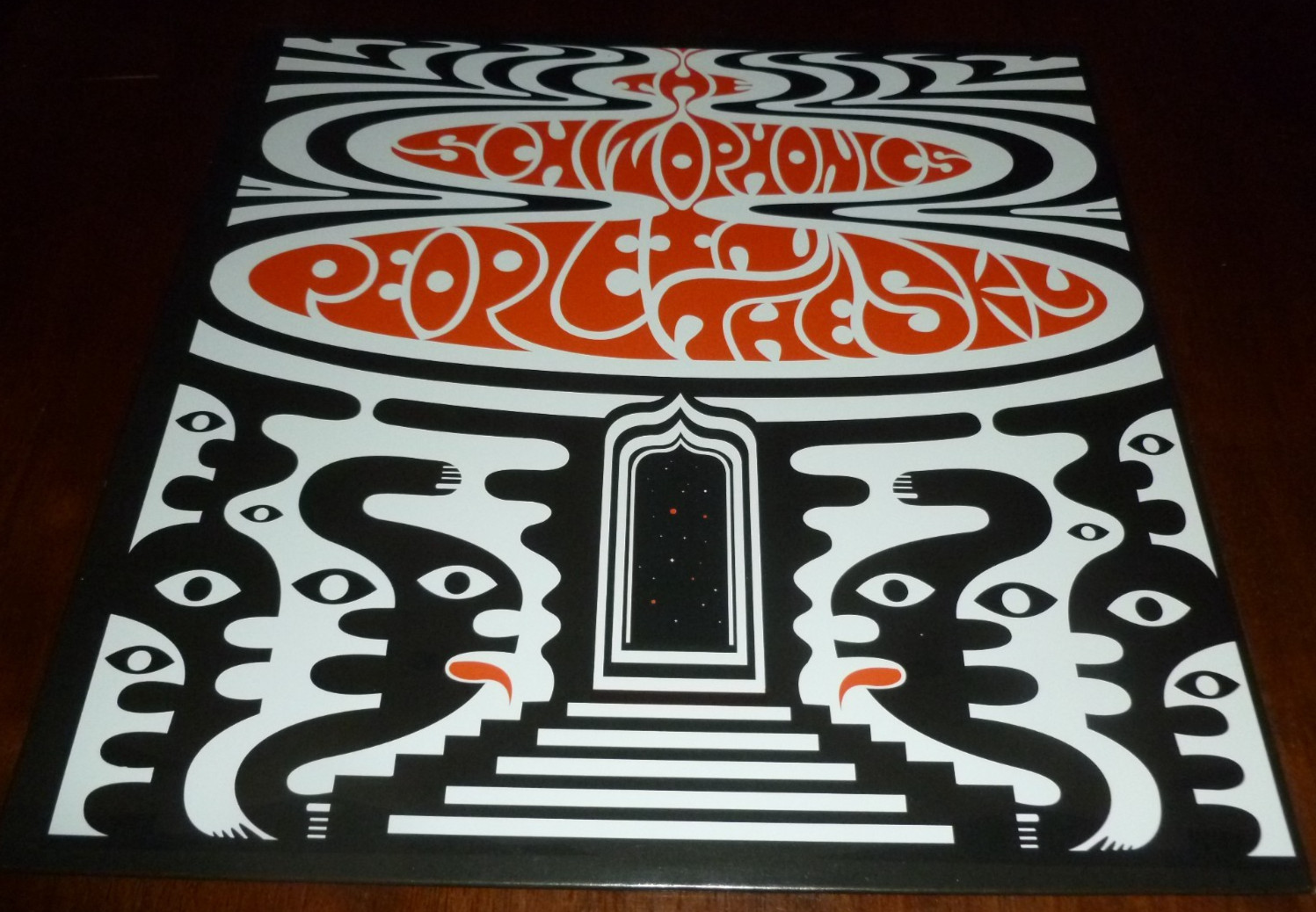 SCHIZOPHONICS 33 RPM LP PEOPLE IN THE SKY GARAGE RED WAX SIGNED PIG BABY 2019
