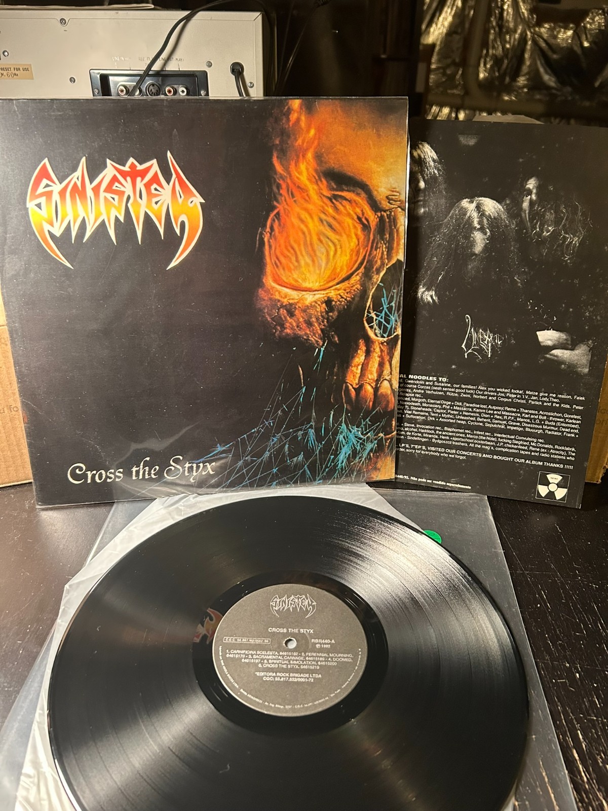 Sinister Cross the Styx 1992 LP Brazil Death Metal Carcass Morbid Angel Autopsy