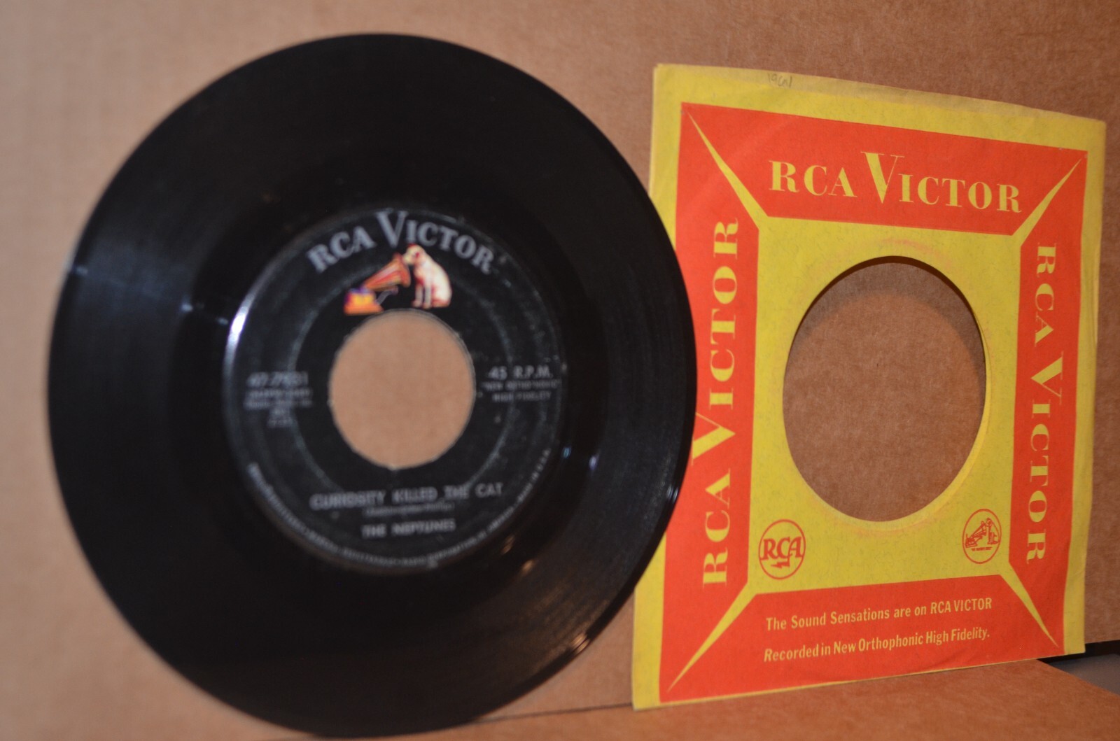 THE NEPTUNES: CURIOSITY KILLED THE CAT; 1961 RCA 7931 VG++ DOO WOP 45 RPM
