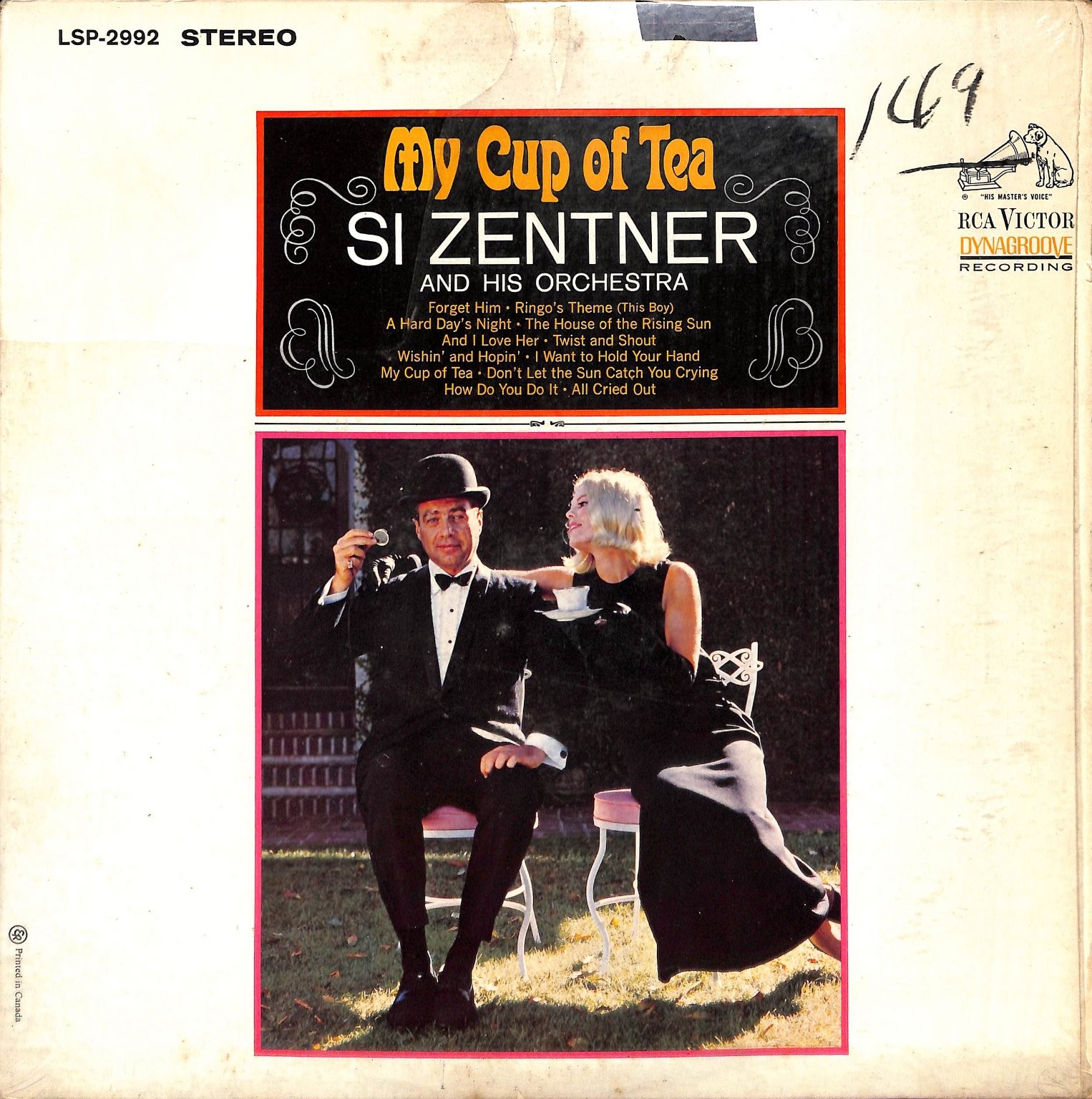 Si Zentner My Cup Of Tea LP 1964 Stereo Dynagroove RCA Victor Jazz 33 RPM