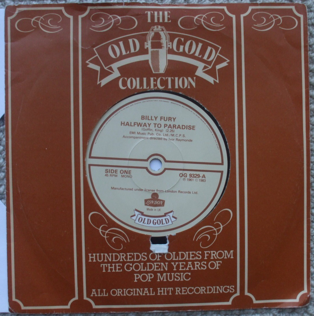 Billy Fury – Halfway To Paradise / Last Night Was Made For Love EX- 45 – OG 9329