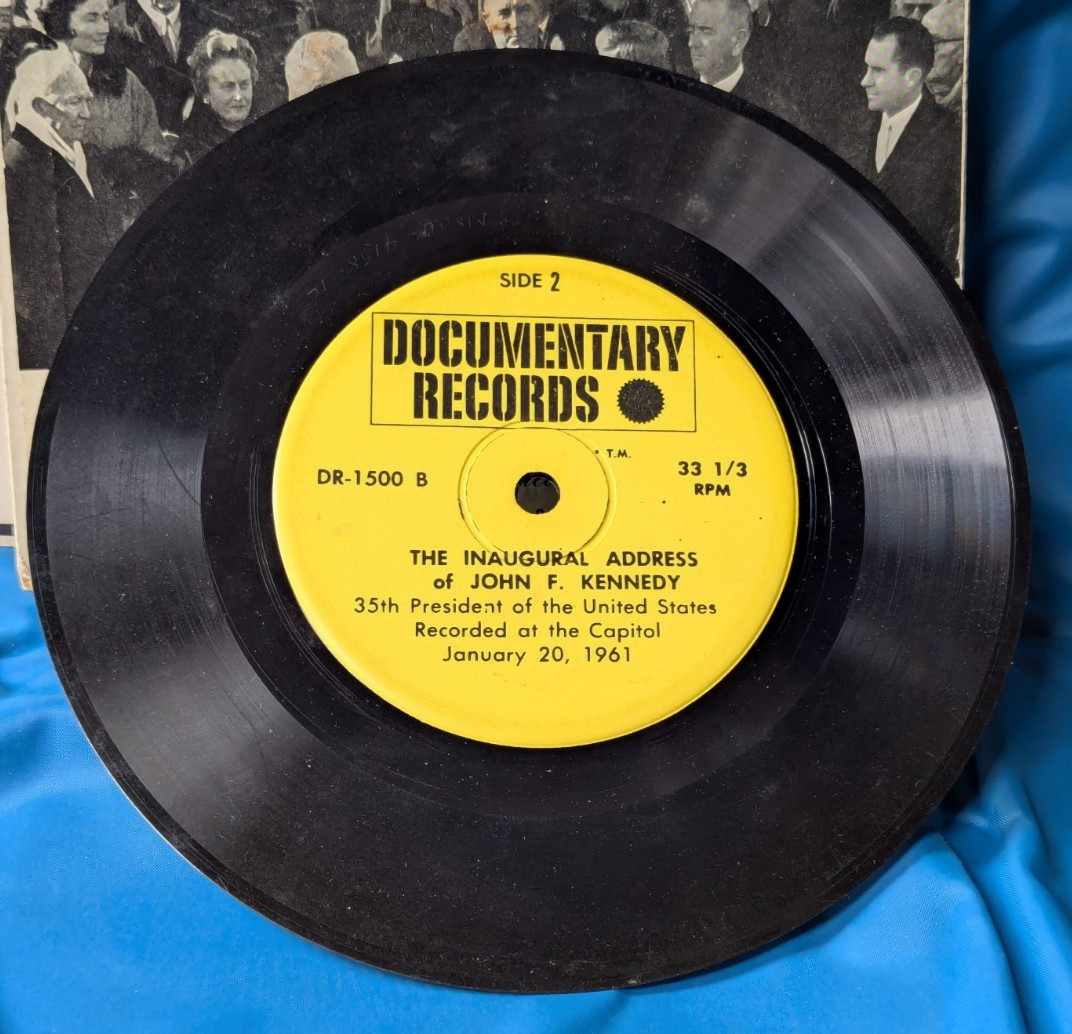 President John F Kennedy Lot of 2 7″ Records ~ Inagural Address & Memorial Album