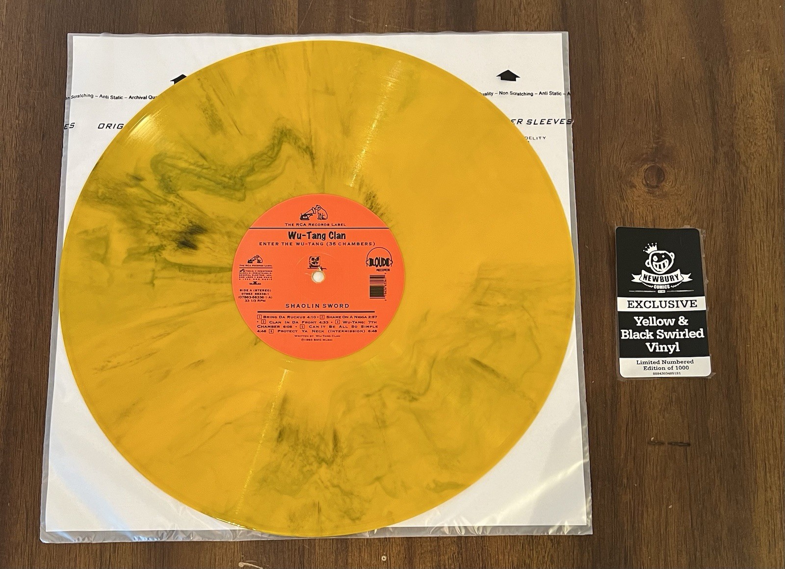 Wu-Tang Clan Enter The Wu-Tang 36 Chambers LP #631 Newbury Limited Swirl Vinyl*