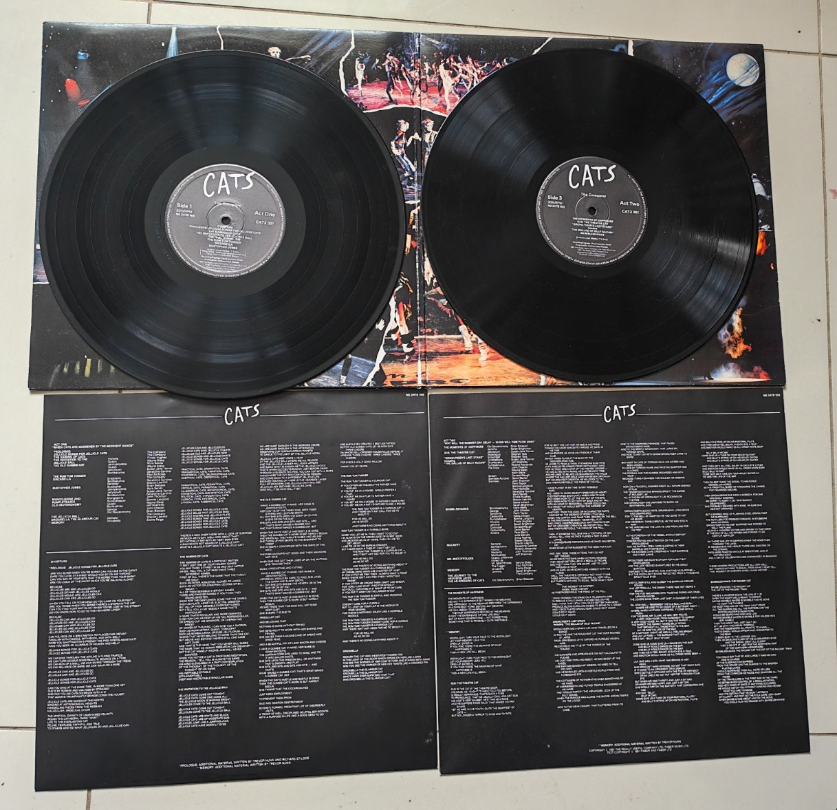 Cats Andrew Lloyd Webber Musical Double LP 1981 Vinyl Record Polydor CATX 001