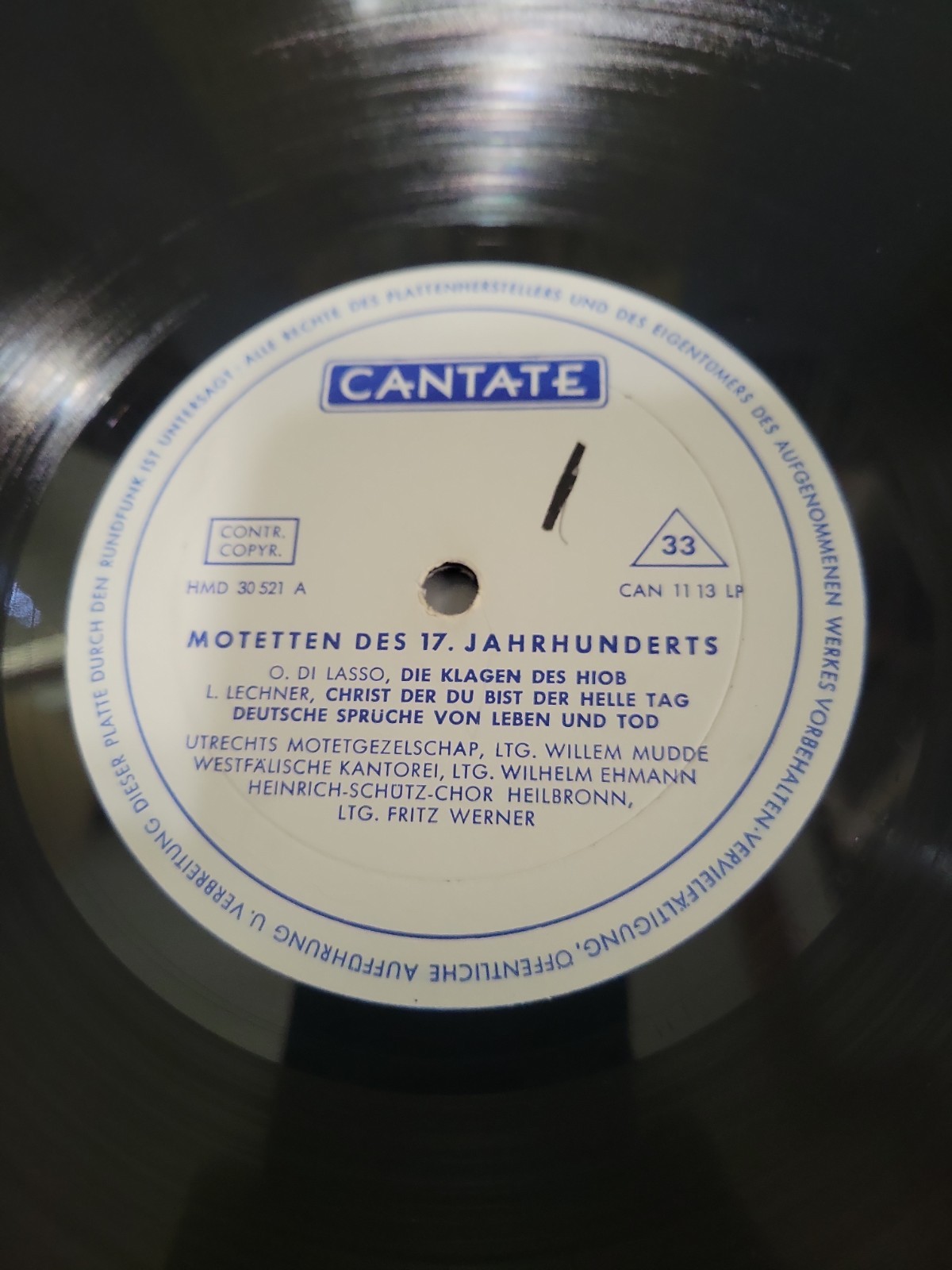 Niederlandische Und Deutsche Motetten Des 17-Cantate C 11 13-Import-EXC+