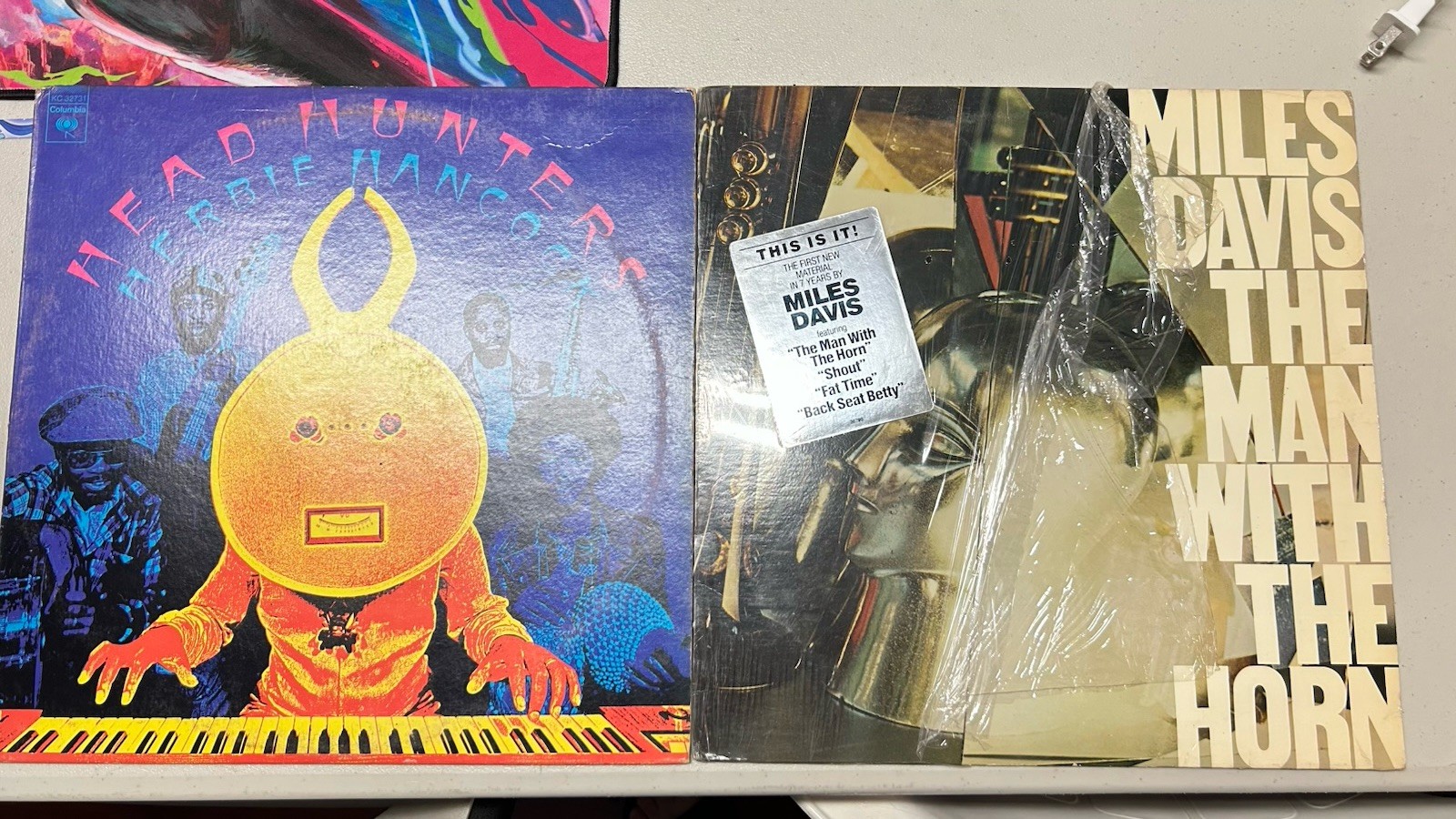 Herbie Hancock Headhunters KC32731 LP + Miles davis The Man With The Horns