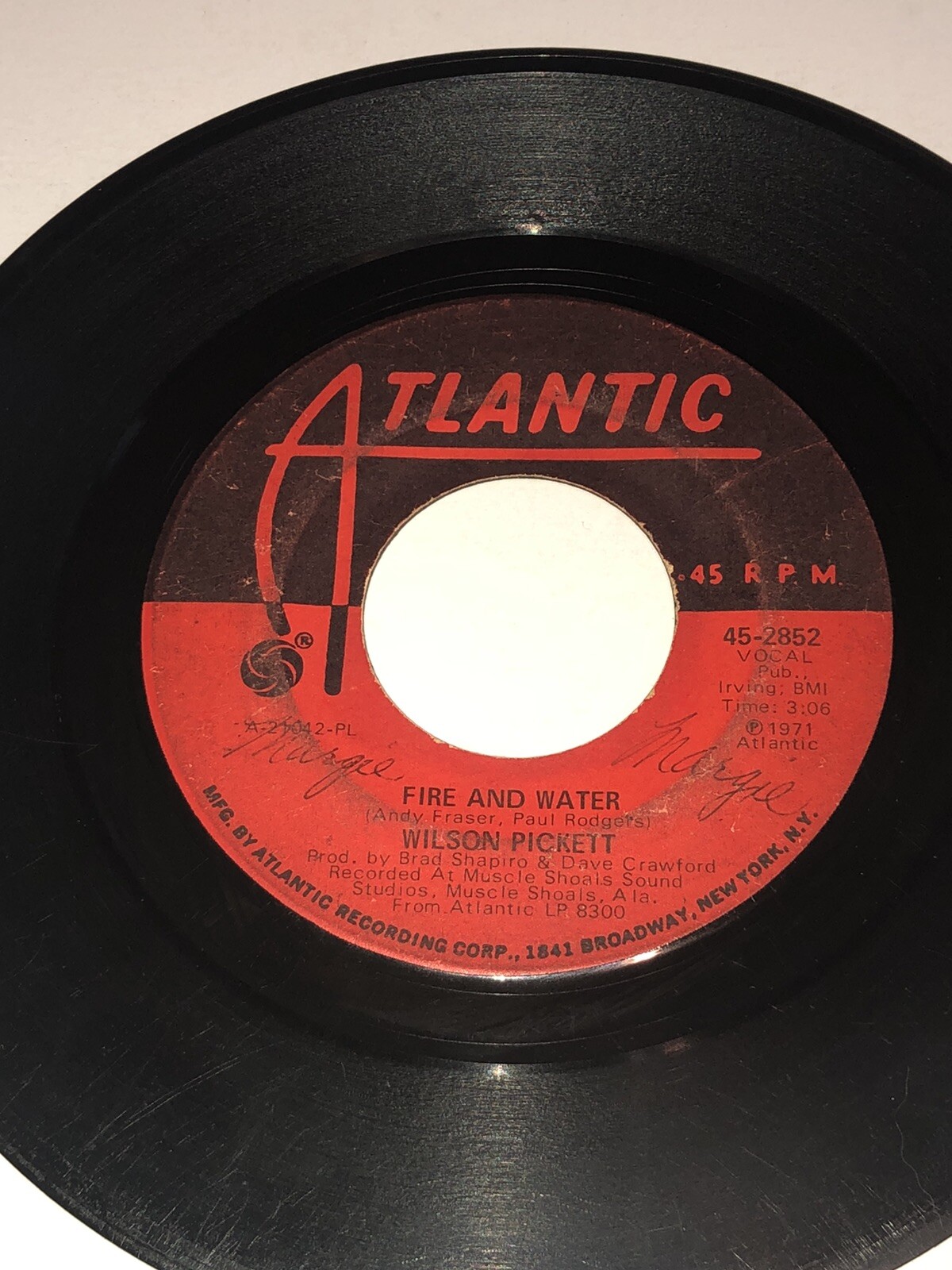 Wilson Pickett Fire & Water / Pledging My Love 4 Atlantic 231P10