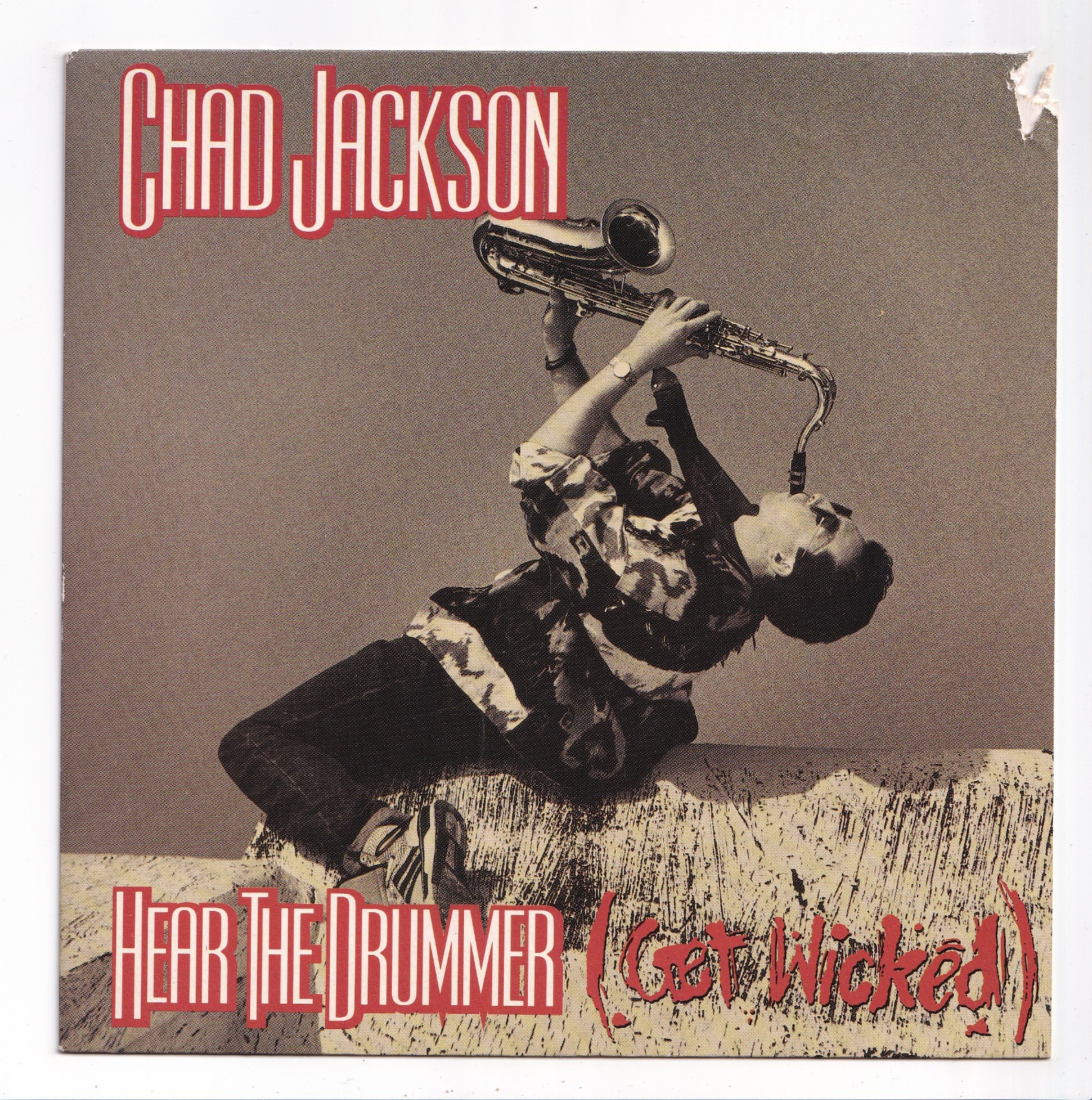 (AK984) Chad Jackson, Hear The Drummer – 1990 – 7 inch SLEEVE only