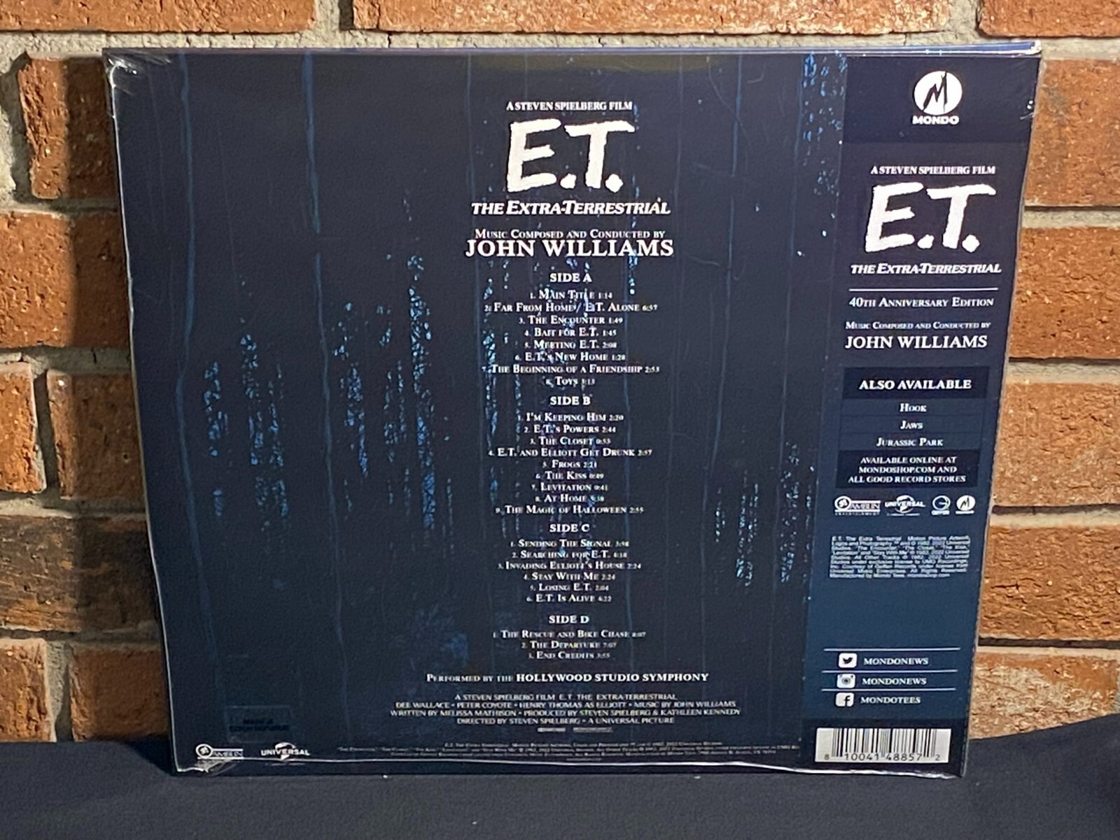 E.T. THE EXTRA TERRESTRIAL – Soundtrack, Ltd 40th Anni 180G 2LP BLACK VINYL New!
