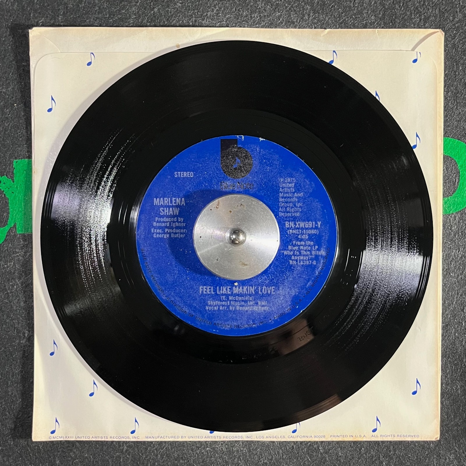 MARLENA SHAW Feel Like Makin Love You Taught Me 7” Blue Note 1975 Soul-Jazz Funk